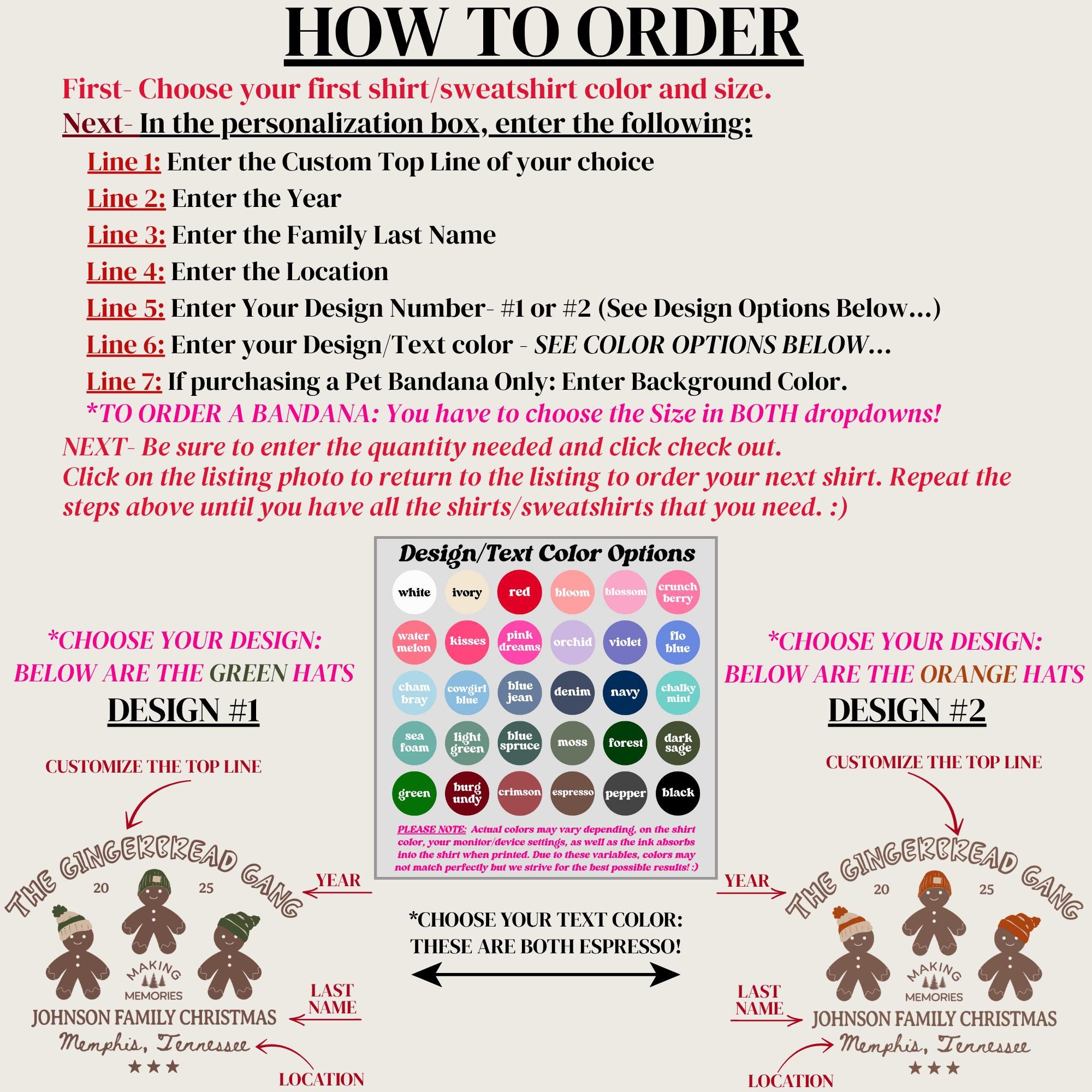 il_2000xN.7096702478_7q58-2.jpg Custom Family Christmas Gingerbread Shirt Comfort Colors Matching Family Christmas Shirt Personalized Name Christmas Tshirt Youth Kids Gift