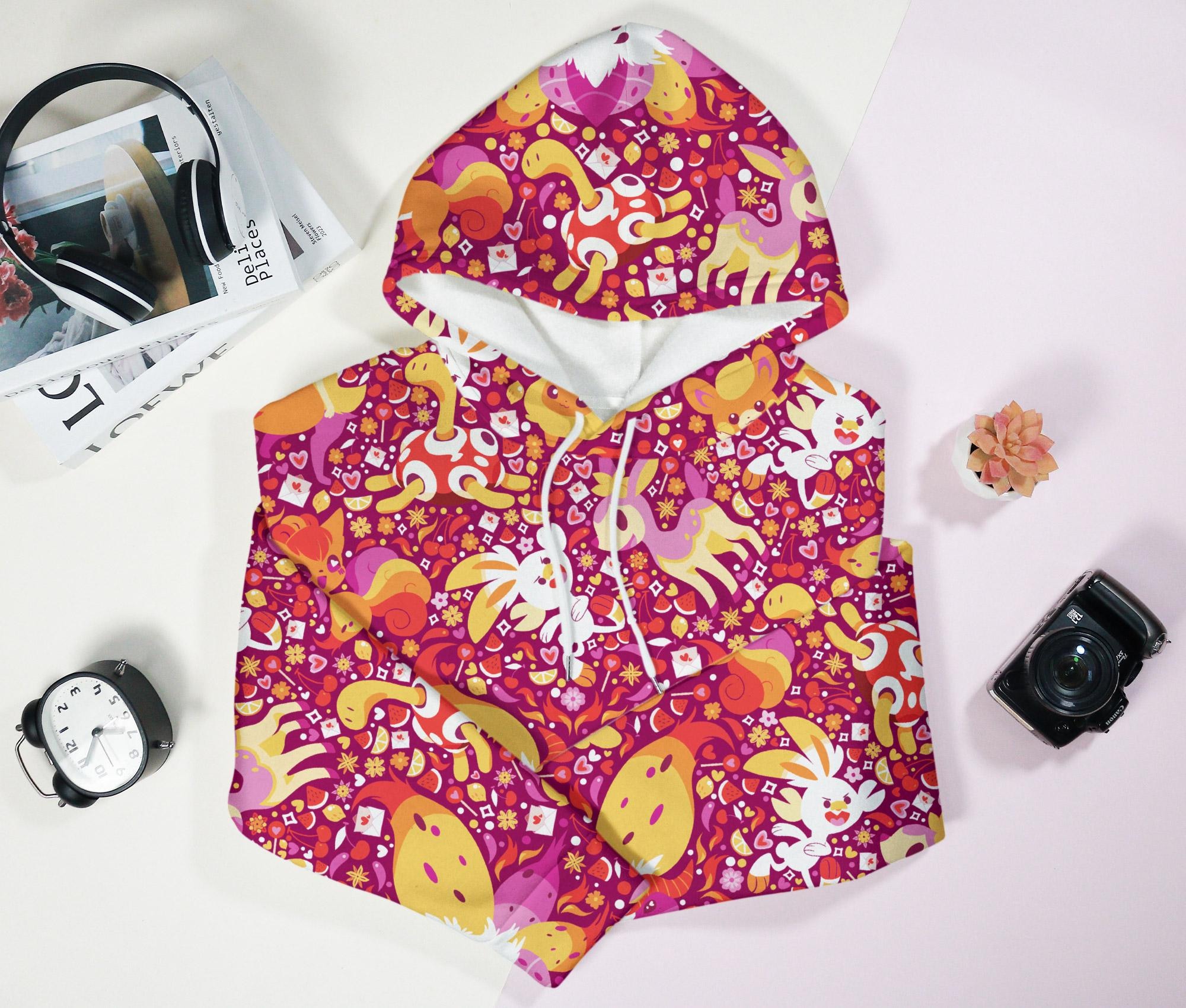 Vulpix Hoodie, Cute Shuckle Hoodie, Shuckle Kawaii Shirt, Colorful Unisex Sweatshirt, Cozy Gift for Him Her, Couples Hoodie