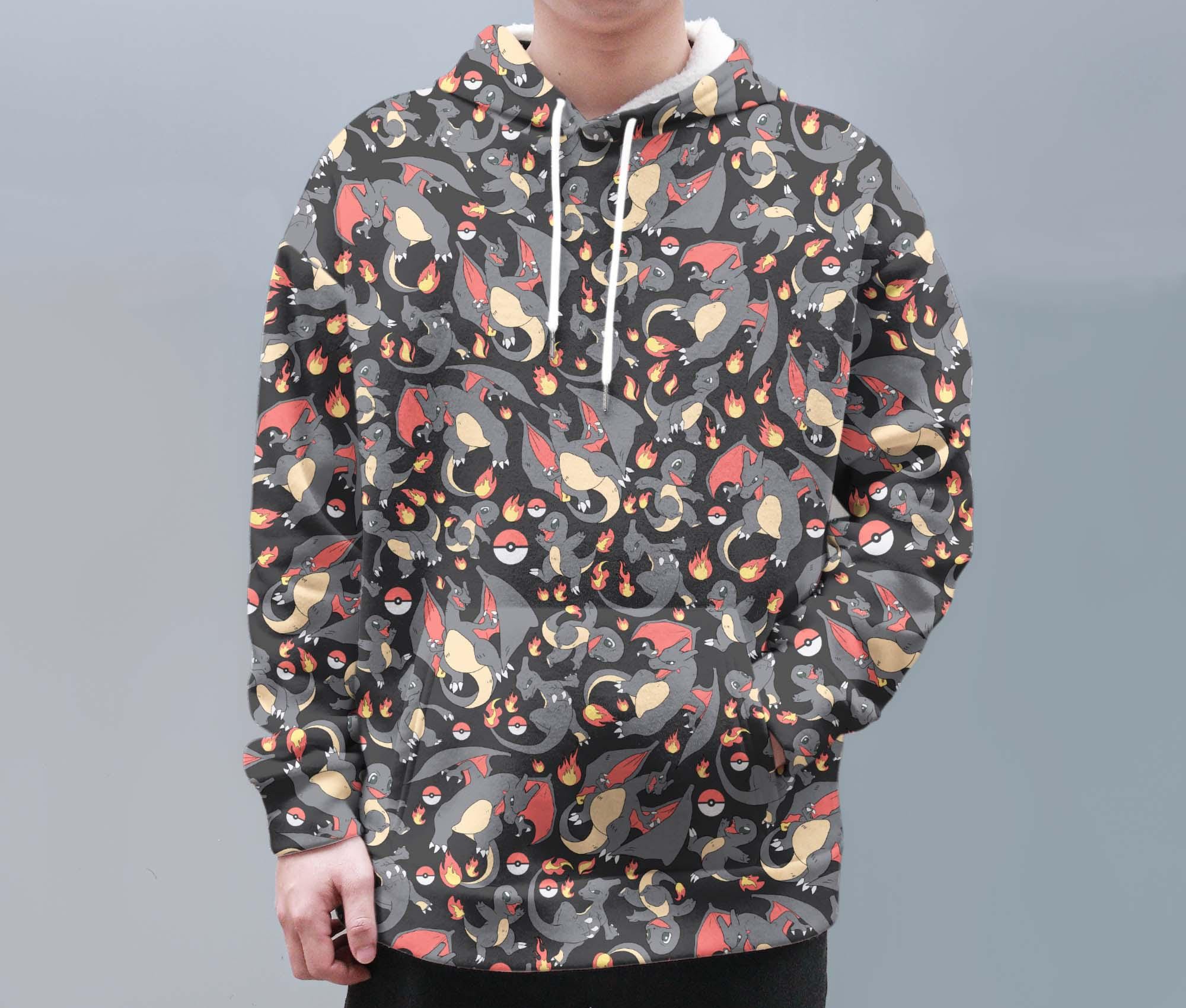 il_2000xN.7127171155_c5w2-3.jpg Charmander Hoodie, Charizard Graphic Hoodie, Cute Kawaii Hoodie, Funny Streetwear Sweatshirt, Cozy Christmas Hoodie, Unisex Hoodie Gift