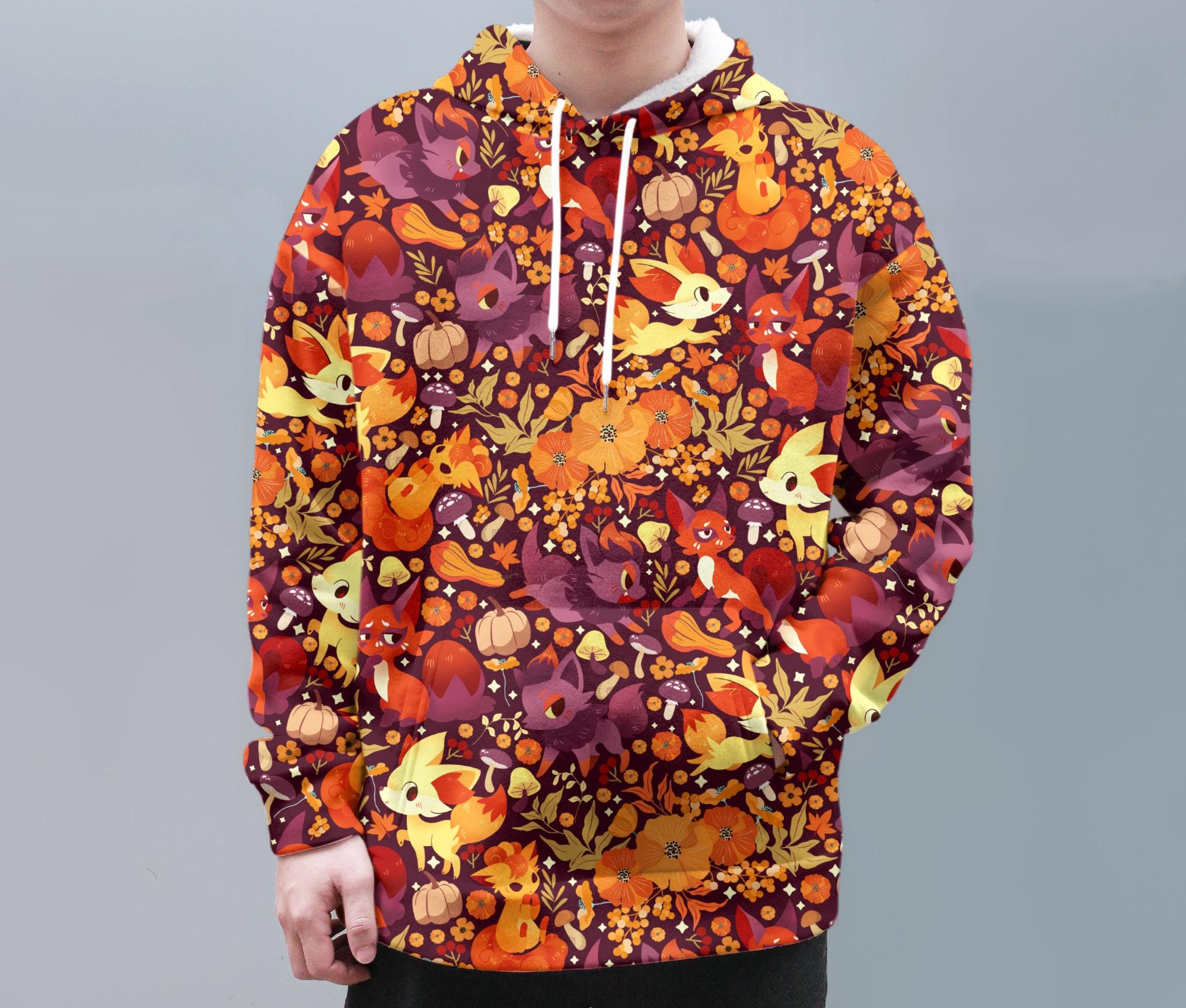 il_2000xN.7130916940_ozph-1.jpg Vulpix Hoodie, Cozy Kawaii Hoodie, Cute Unisex Hoodie, Trendy Graphic Hoodie, Funny Sweatshirt, Winter Outfit, Christmas Gift