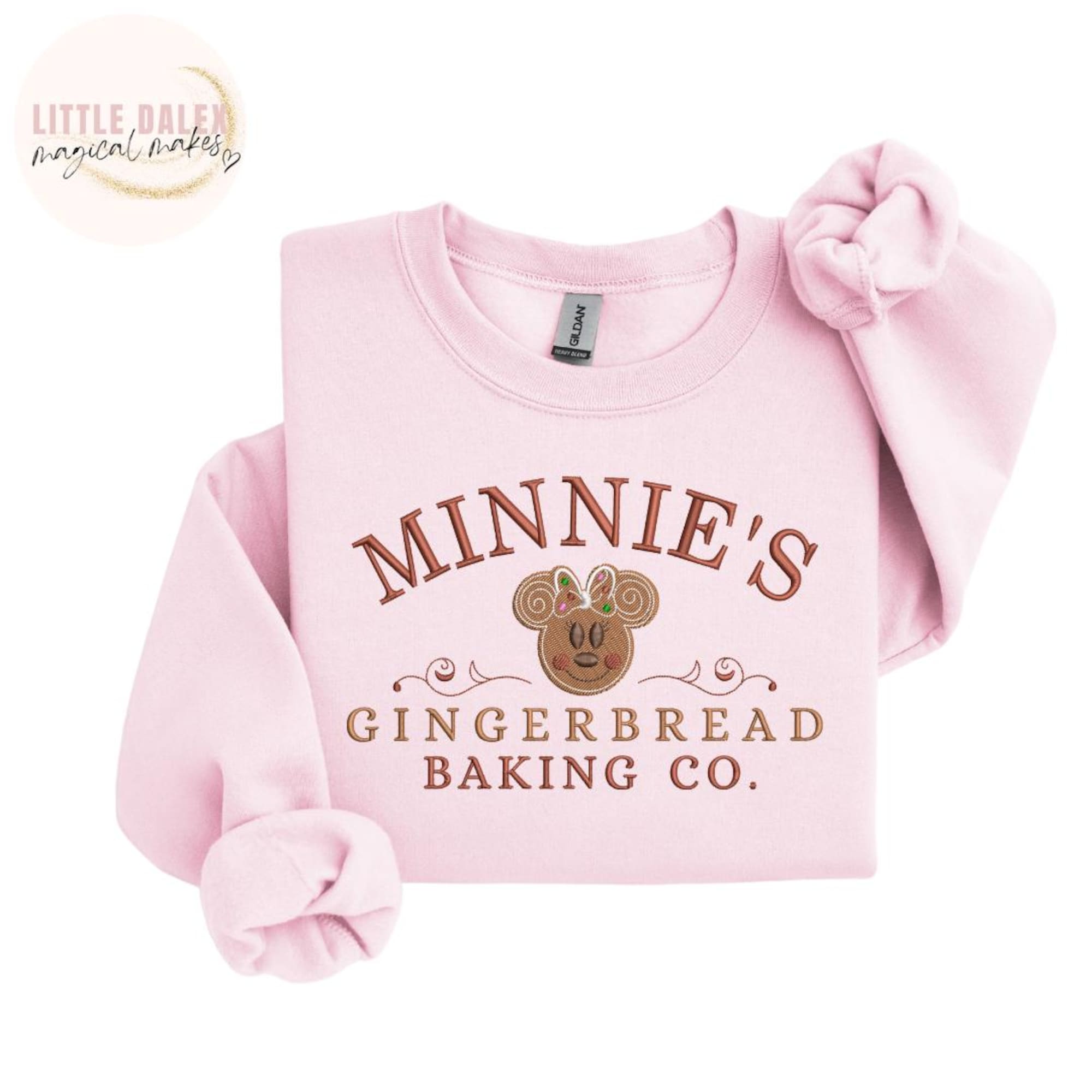 Disney Inspired Minnie Gingerbread Embroidered Sweatshirt /T-shirt , Disney Sweatshirt ,Disney Xmas, Magical Gift , Disney Christmas
