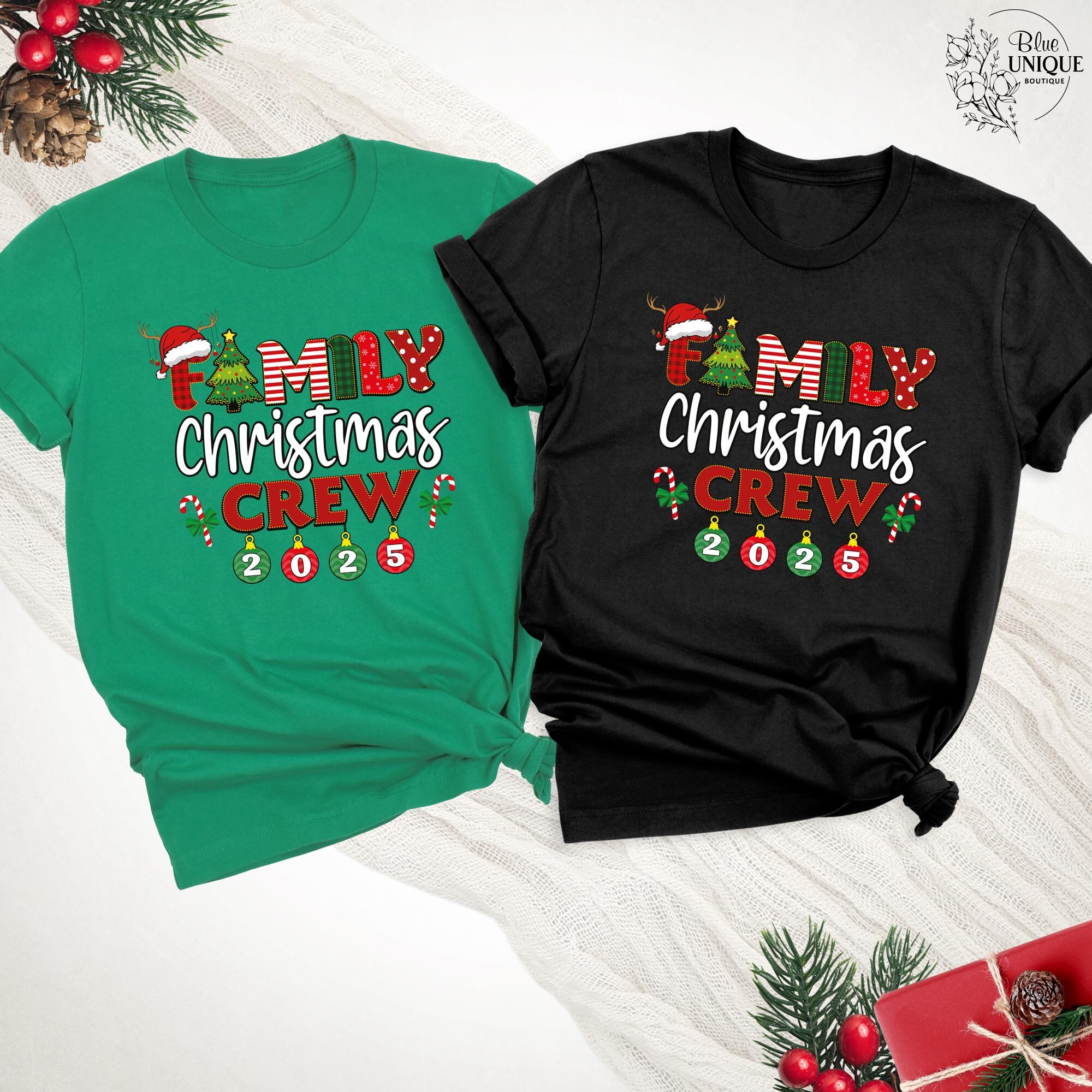 Christmas Crew Family 2025 Shirts, Family Matching Christmas Tshirt, Family Holiday Shirt, Christmas Crew Shirt, Family Christmas Crew Tees