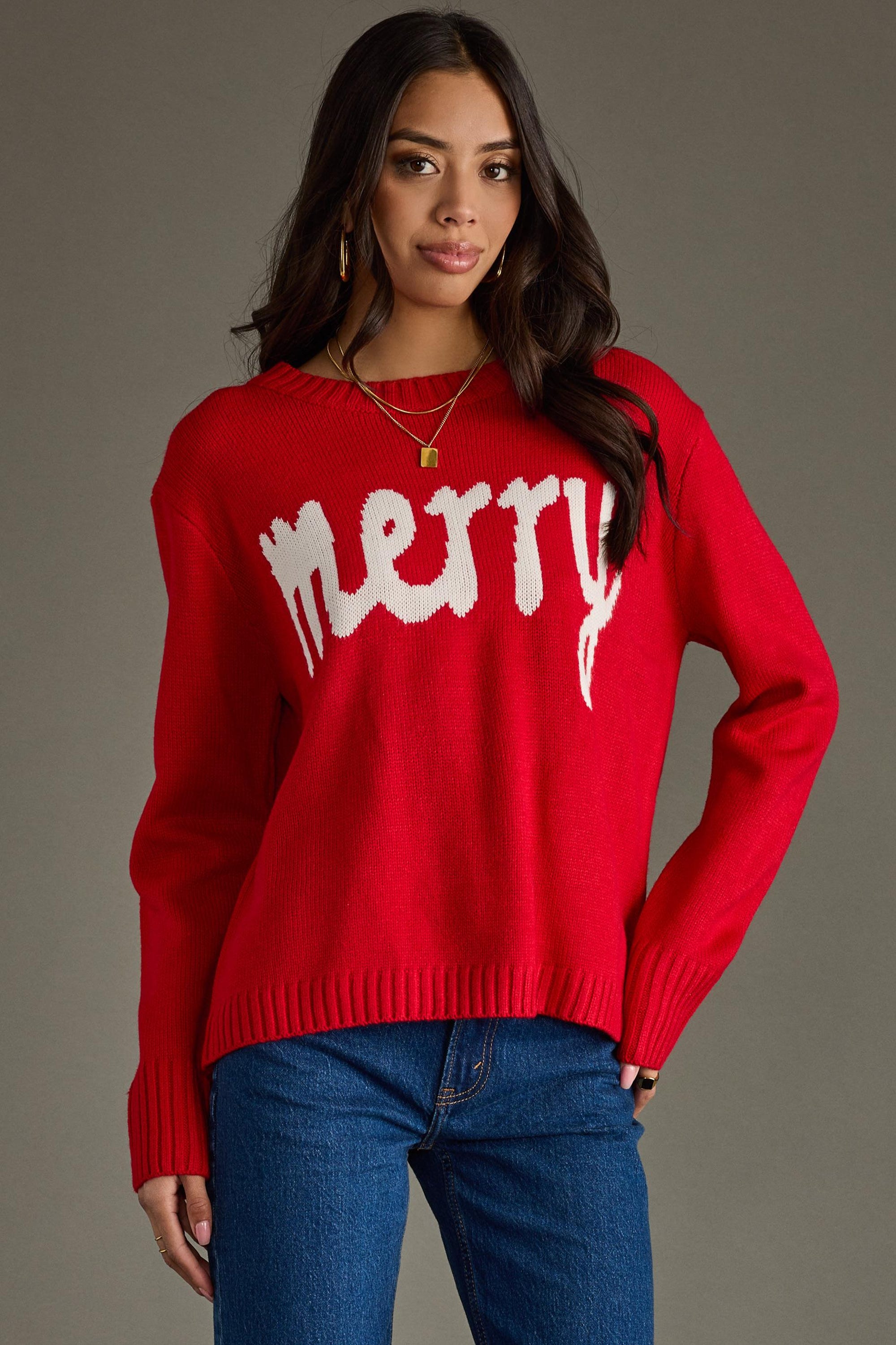 il_2000xN.7133545258_7fda.jpg Red & White Merry Sweater | Merry Sweater | Christmas Sweater | Holiday Sweater | Red Sweater | Women's Sweater | Winter Sweater