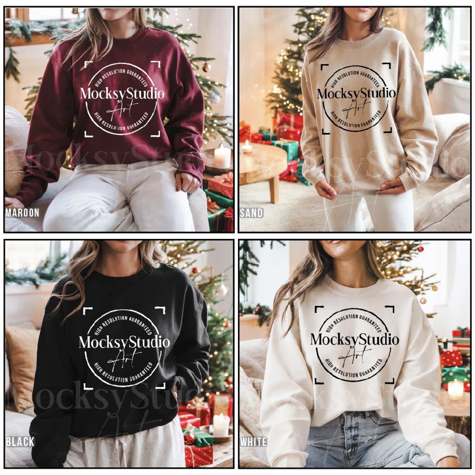 il_2000xN.7138637256_bd02-4.jpg Gildan 18000 Sweatshirt Christmas Mockup Bundle, Cozy Casual Holiday Christmas Aesthetic Mockup Bundle, Holiday Sweatshirt Mockups