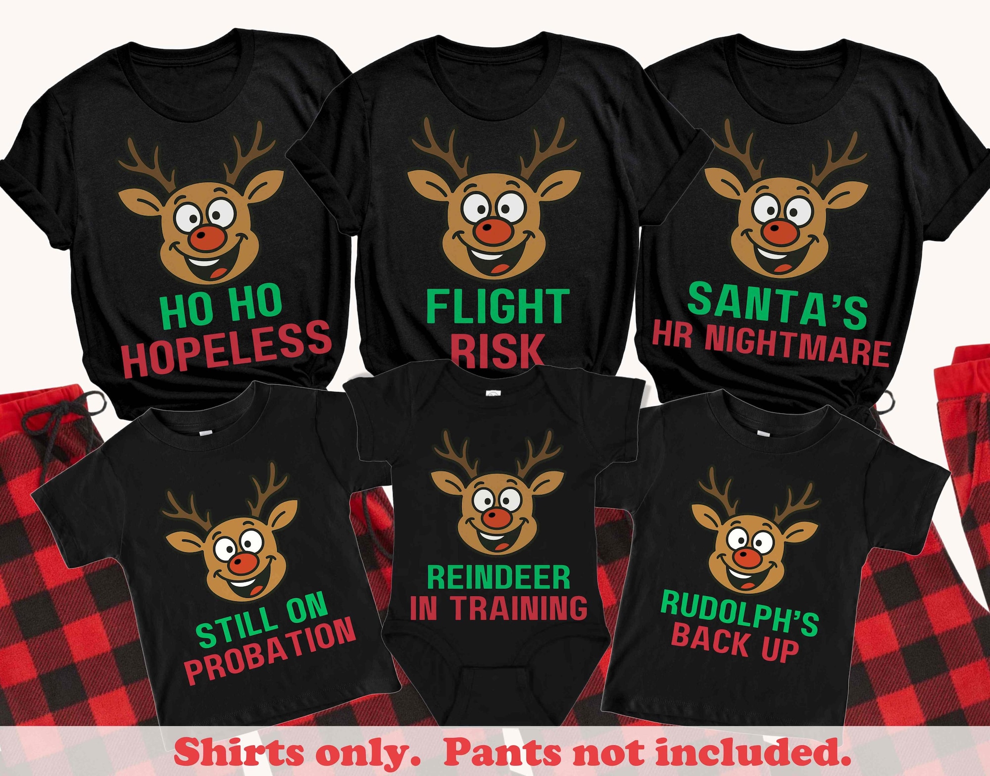 Funny Family Christmas Shirts Matching Family Christmas Tshirts Sarcastic Brother Sister Tees Adult Tops Custom Reindeer Shirts toddler baby