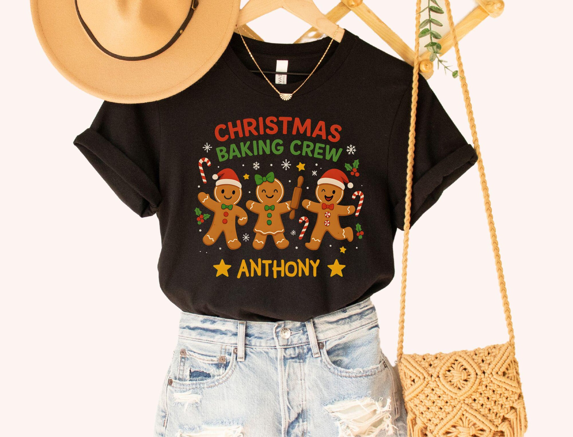 il_2000xN.7141772154_iewj.jpg Personalized Gingerbread Christmas Baking Crew Shirt, Christmas Cookie Crew Tshirt, Matching Family Tee, Family Christmas T-shirt, Matching