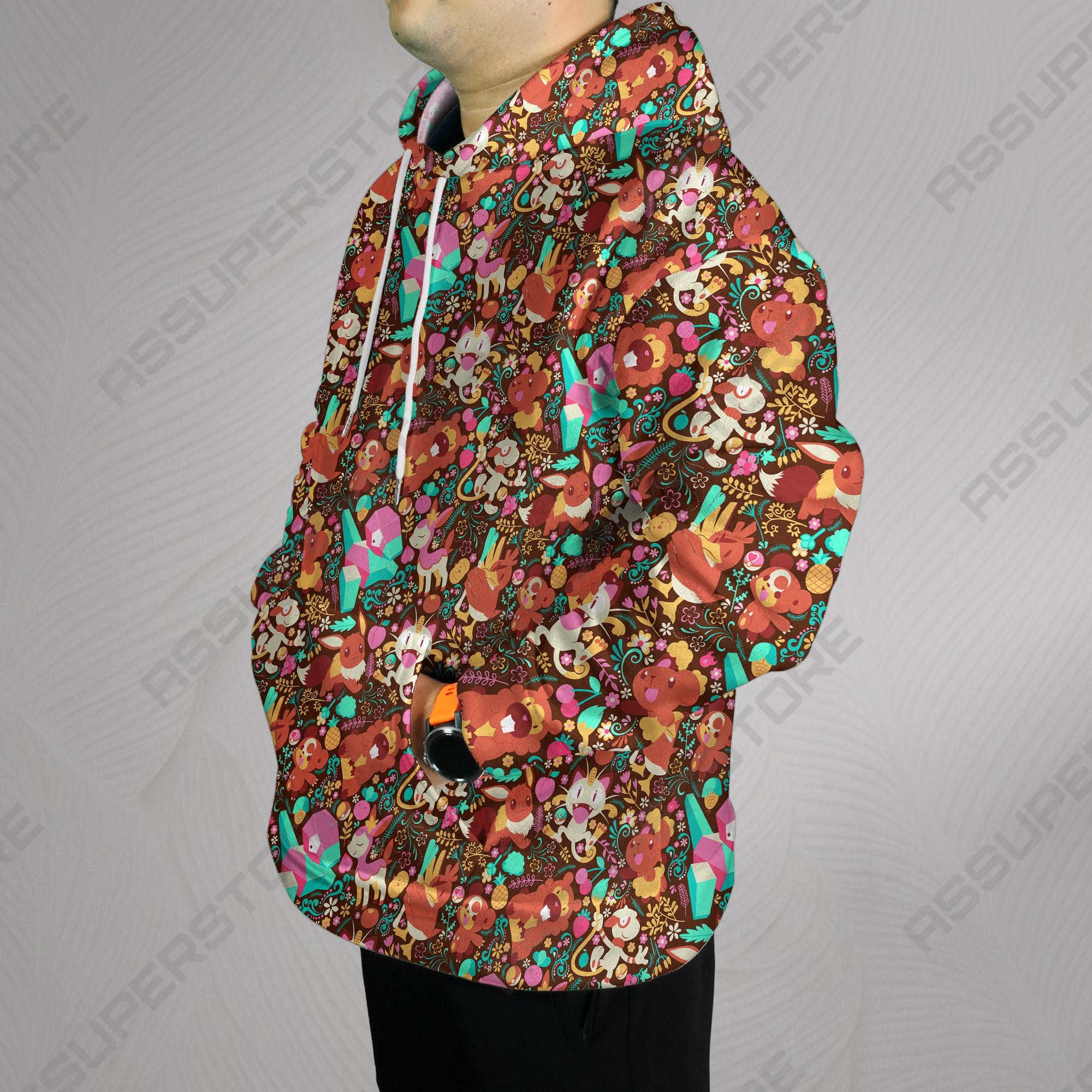 il_2000xN.7145911736_1a92-2.jpg Duck and Fox Hoodie, Cute Graphic Sweatshirt Unisex, Kawaii Funny Hoodie Gift for Birthday Christmas