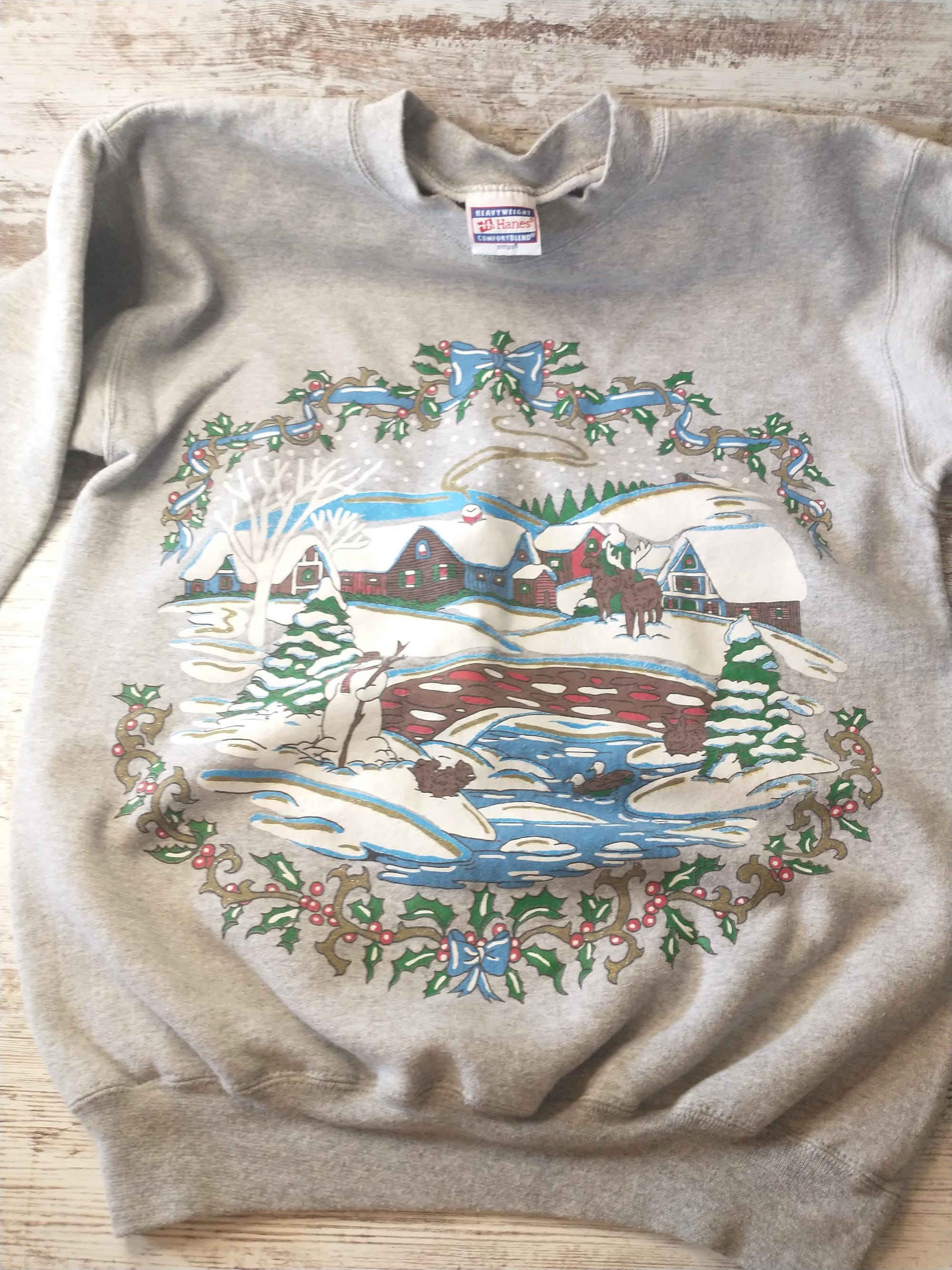 il_2000xN.7150307578_2bqy-3.jpg Vintage Ugly Christmas Crewneck Sweatshirt: 90s Holiday Style