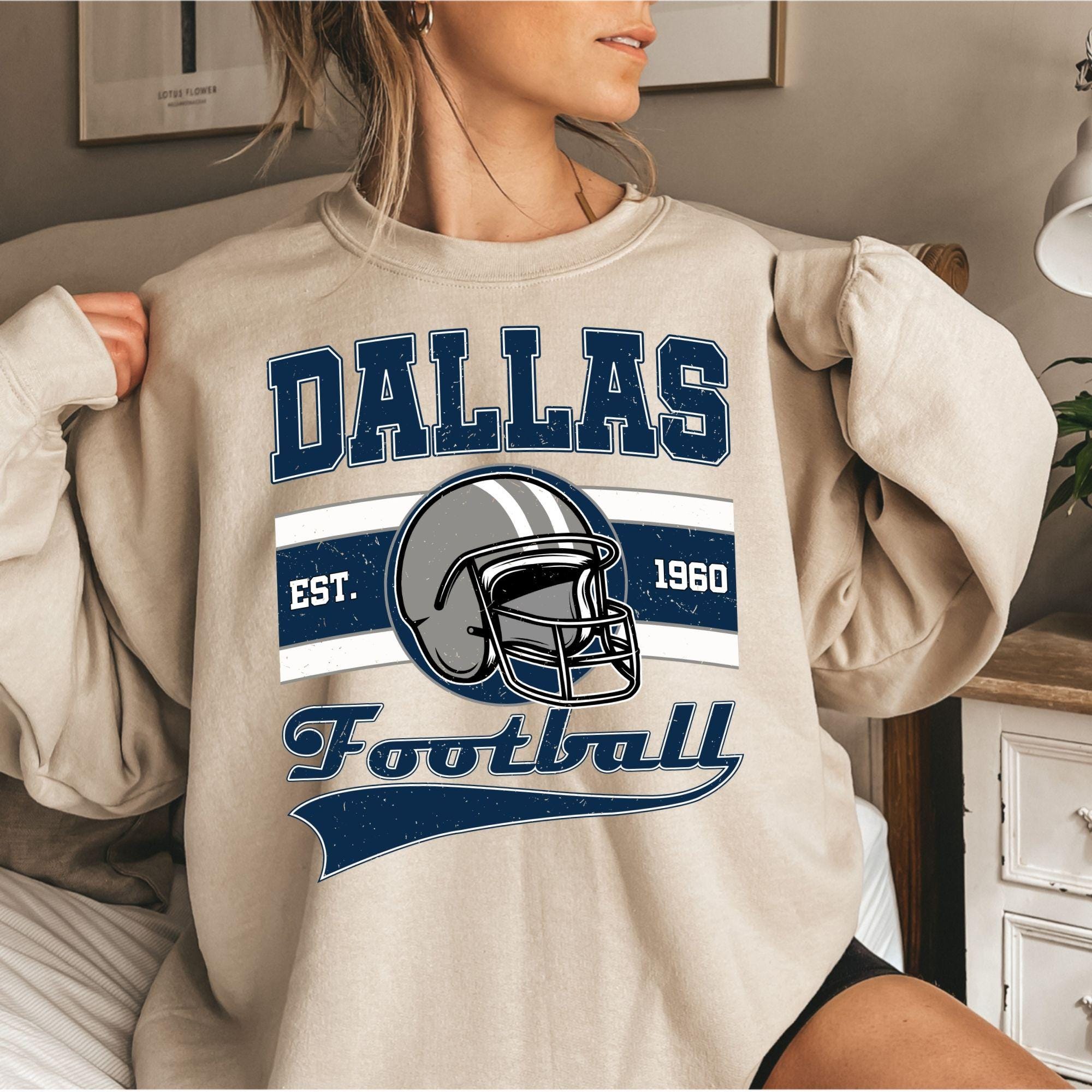 il_2000xN.7152745554_sz1o.jpg Vintage Dallas Football Sweatshirt: Retro Texas Team Spirit