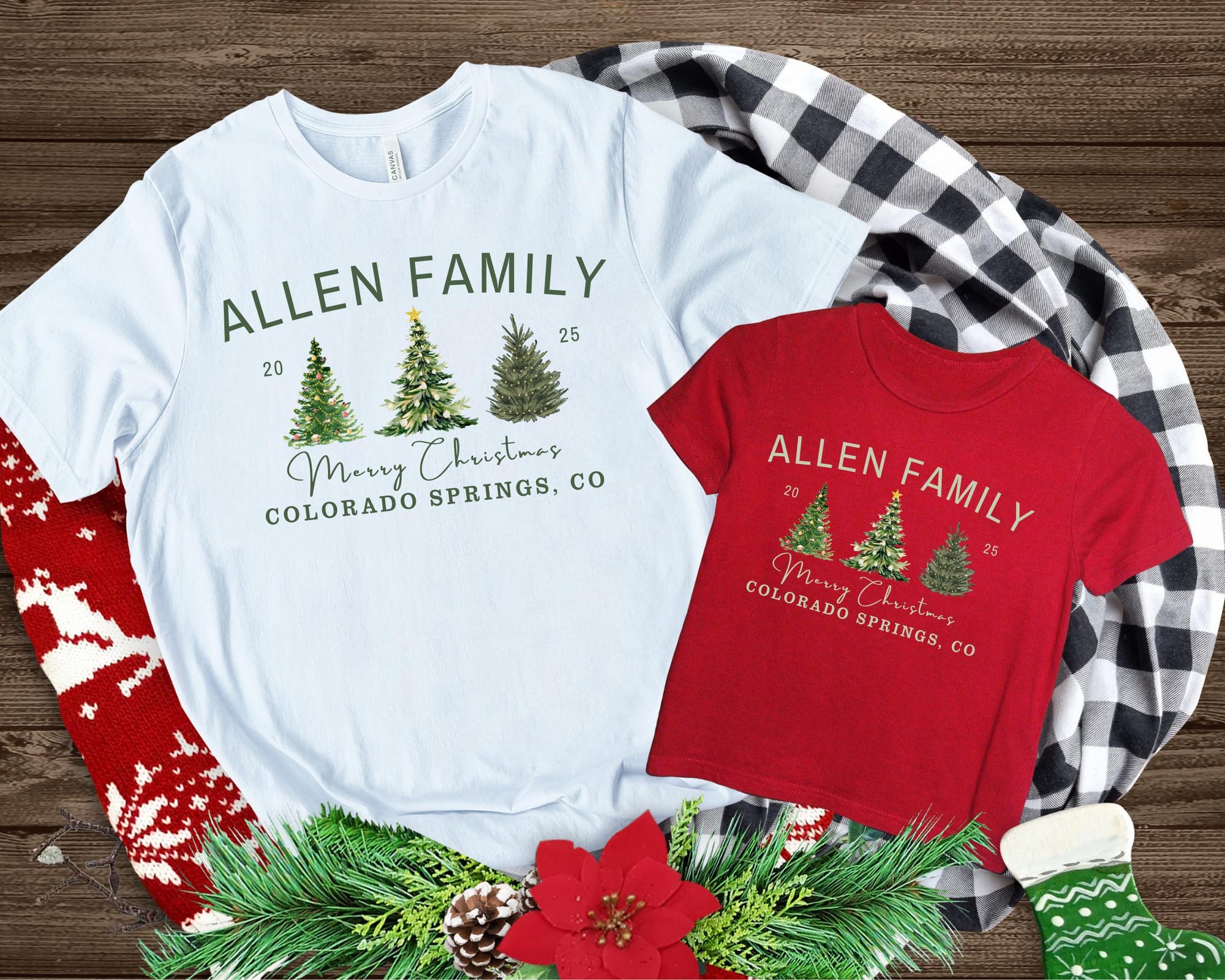 il_2000xN.7155380078_9f7b.jpg Matching Family Christmas Shirts, Family Christmas Shirt, Matching Xmas Tees, Custom Name Christmas Tee, Matching Noel Family Gift, Xmas Tee