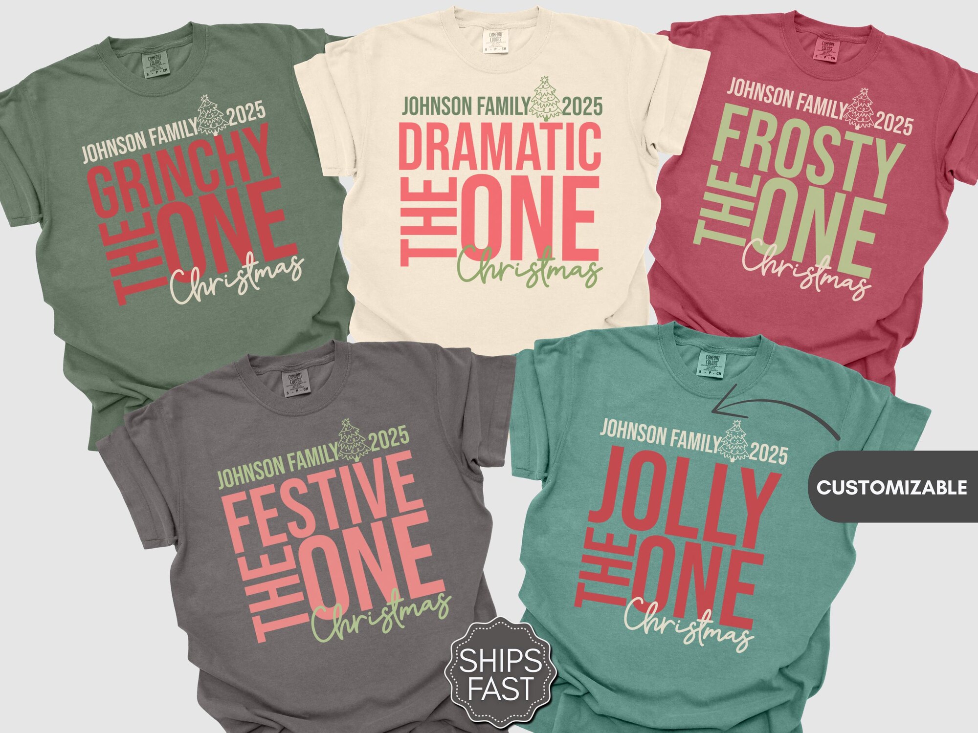 Custom Family Christmas Pajama Tshirt, Funny Friends Christmas Shirt, Personalized Friends Matching PJ Tee, Family Funny Christmas Gift