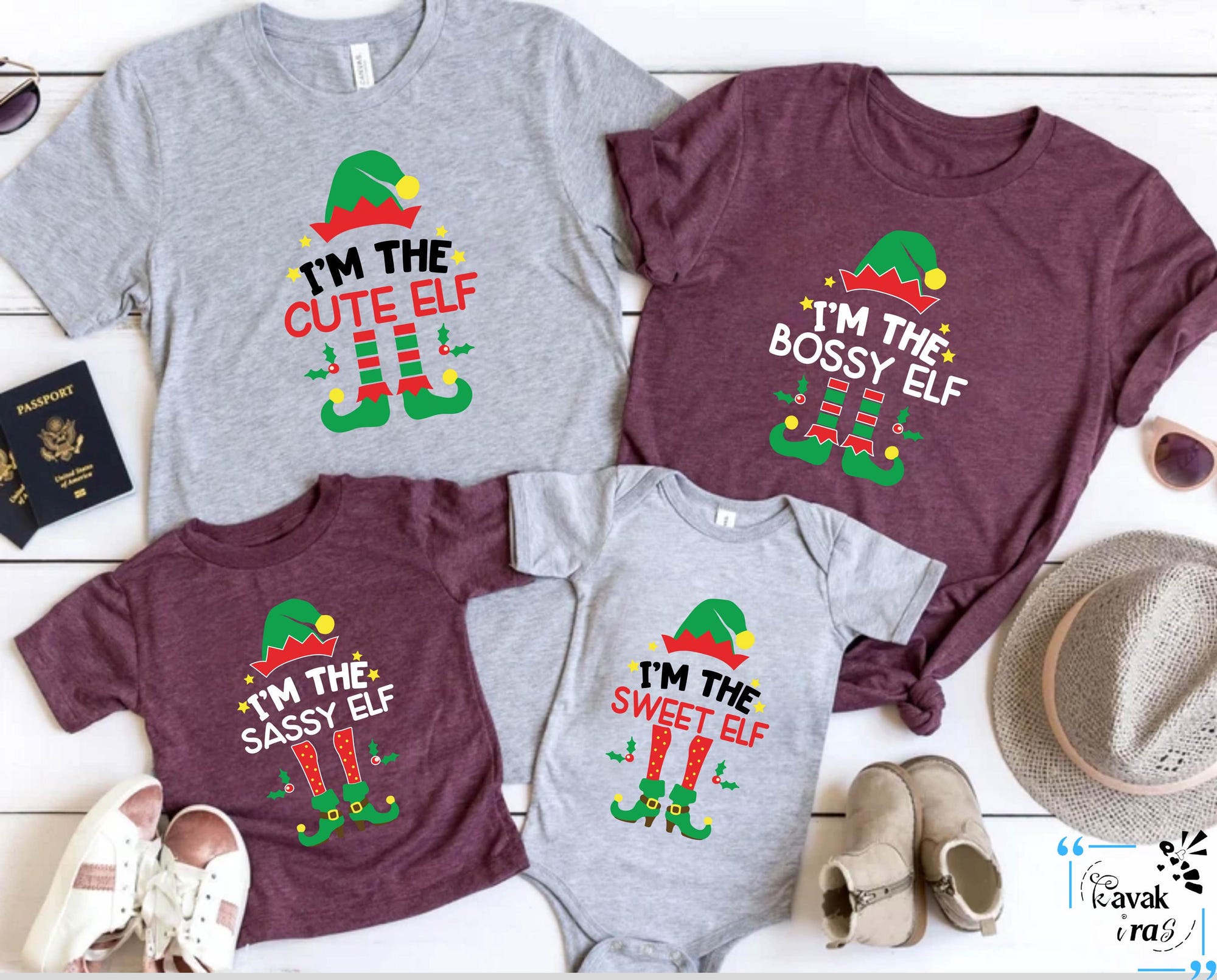 il_2000xN.7159220232_ez1u.jpg Custom Elf Family Christmas Shirt, Matching Family Xmas Shirt, I'm The Sassy Elf Shirts, Family Xmas Elf Squad Tee, I'm The Boss Elf Shirt
