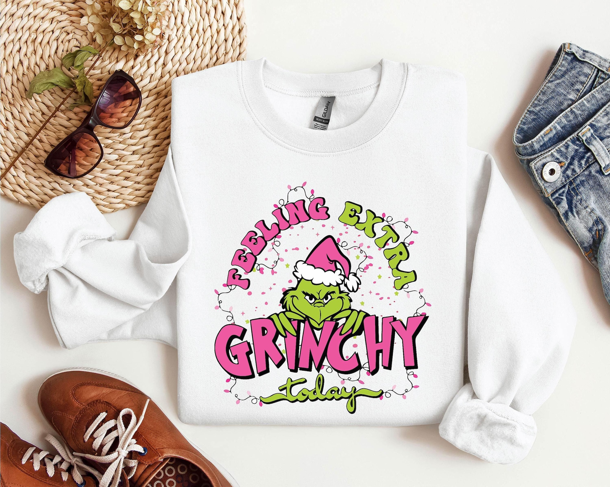 Feeling Extra Grinchy Today Sweatshirt, Christmas Grinch Hoodie, Christmas Grinch, Holiday Sweatshirt, Merry Christmas, Cute Christmas Gifts