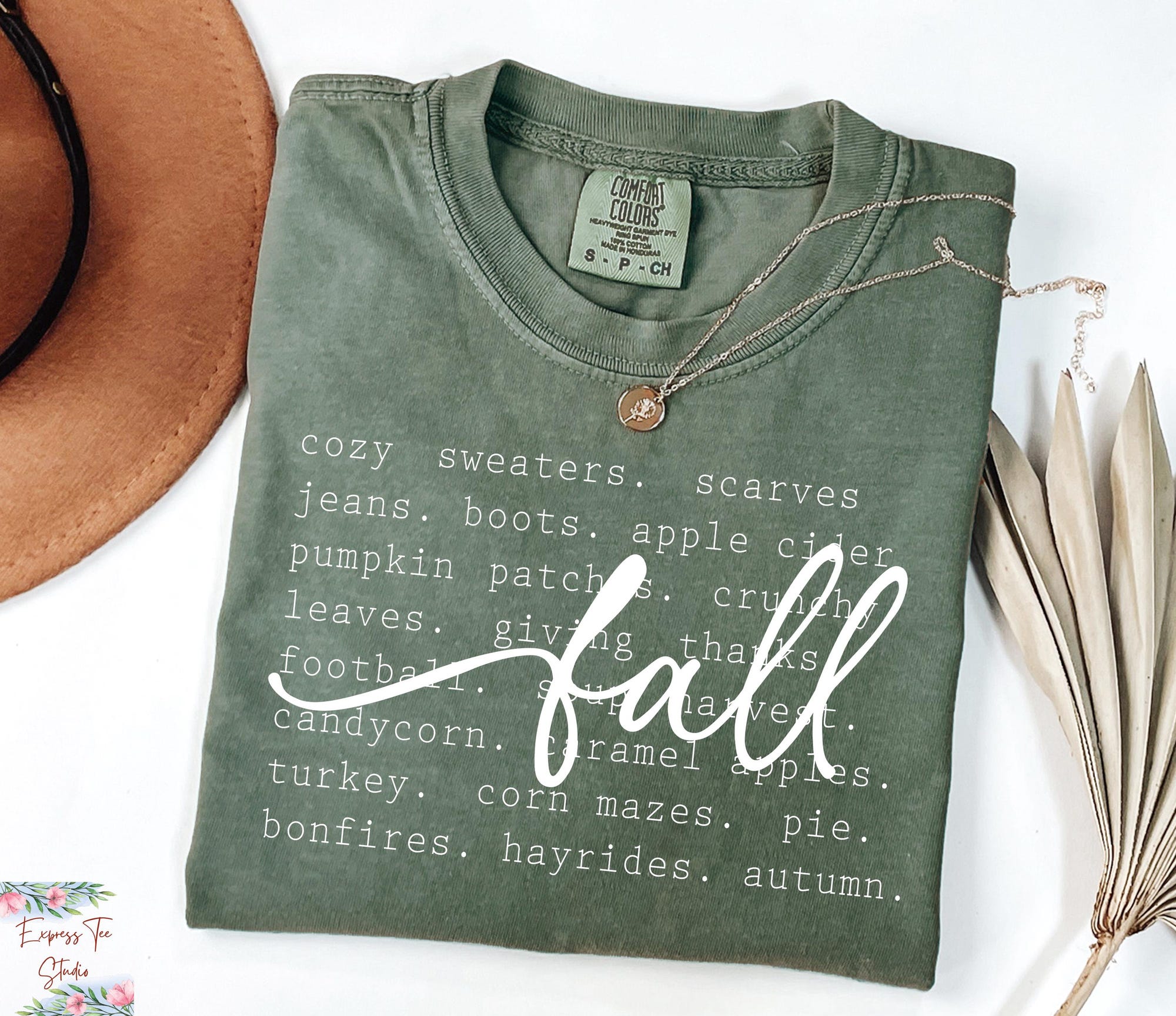 Comfort Colors® Fall Words Shirt, Hello Fall Cozy Women’s tshirt, Fall Vibes, Holiday Pumpkin Season, Thanksgiving Fall Definition Shirt