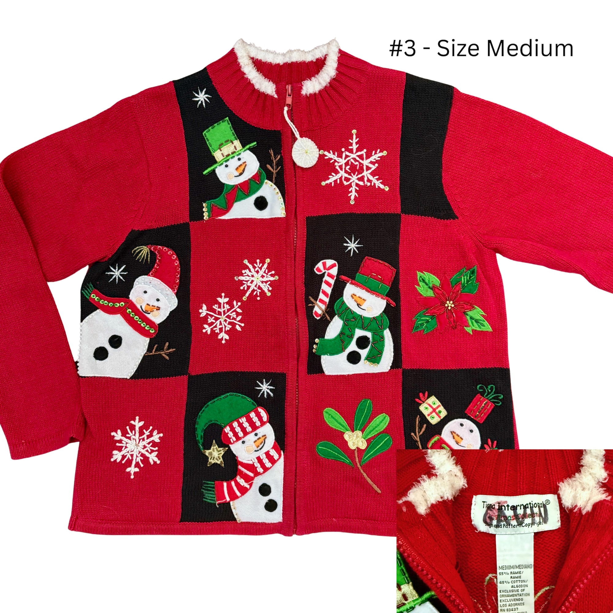 il_2000xN.7164452014_m0xn-1.jpg Vintage Ugly Christmas Sweater: Festive Holiday Cardigan or Vest - You Choose