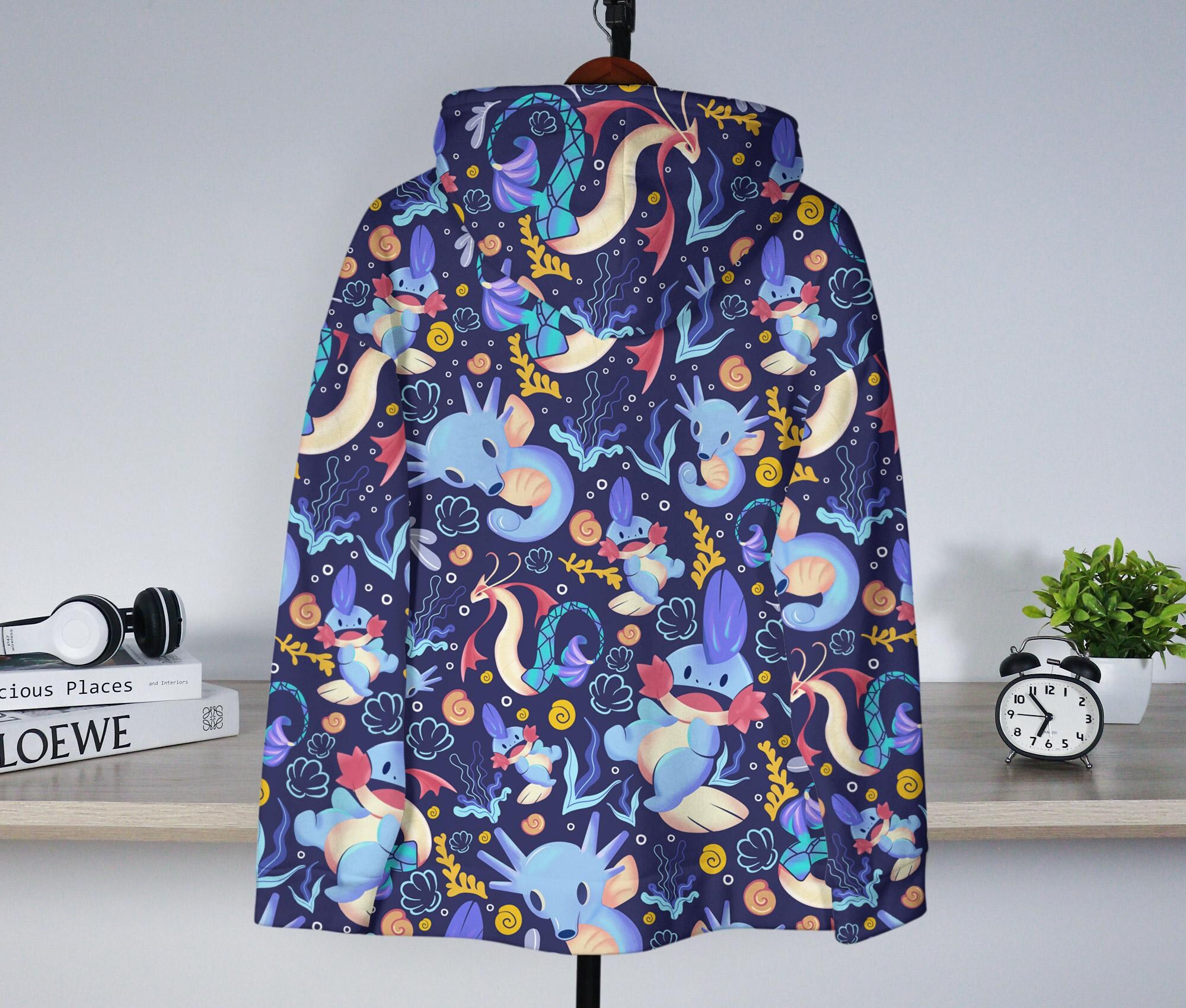 il_2000xN.7166197688_64lh-3.jpg Mudkip and Horsea Hoodie, Kawaii Unisex Hoodie, Cute Graphic Hoodie, Cozy Sweatshirt, Funny Hoodie Christmas Gift