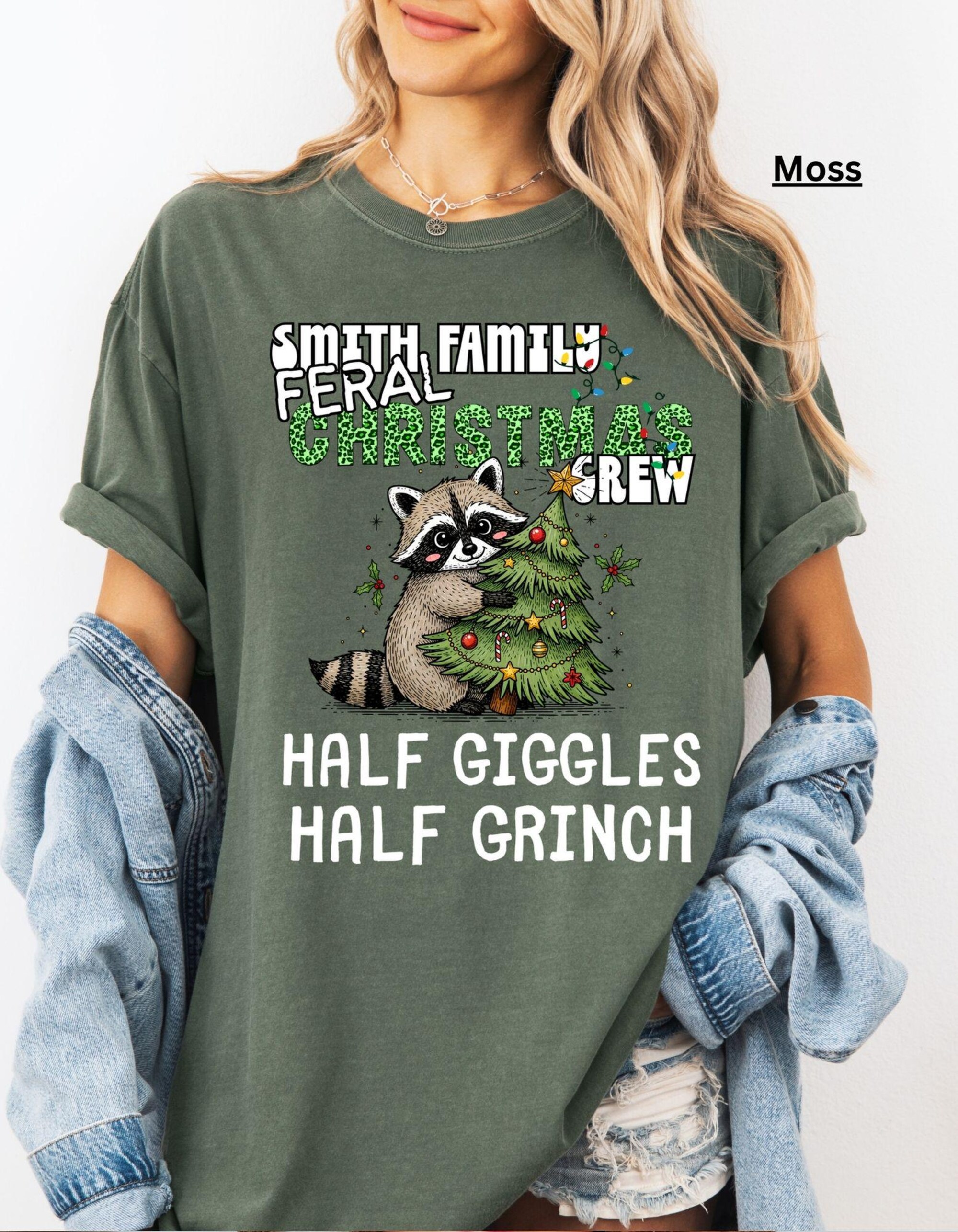 il_2000xN.7170739552_36qt.jpg Comfort Colors Custom Family Christmas Shirts, Personalized Group Christmas Tee, Funny Feral Raccoon Matching Xmas tshirt