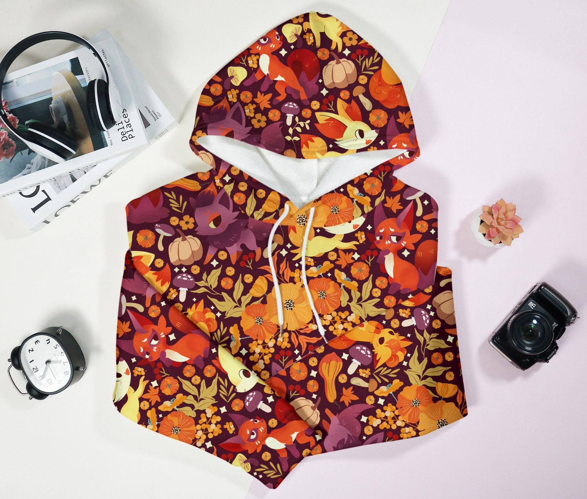 Vulpix Hoodie, Cozy Kawaii Hoodie, Cute Unisex Hoodie, Trendy Graphic Hoodie, Funny Sweatshirt, Winter Outfit, Christmas Gift