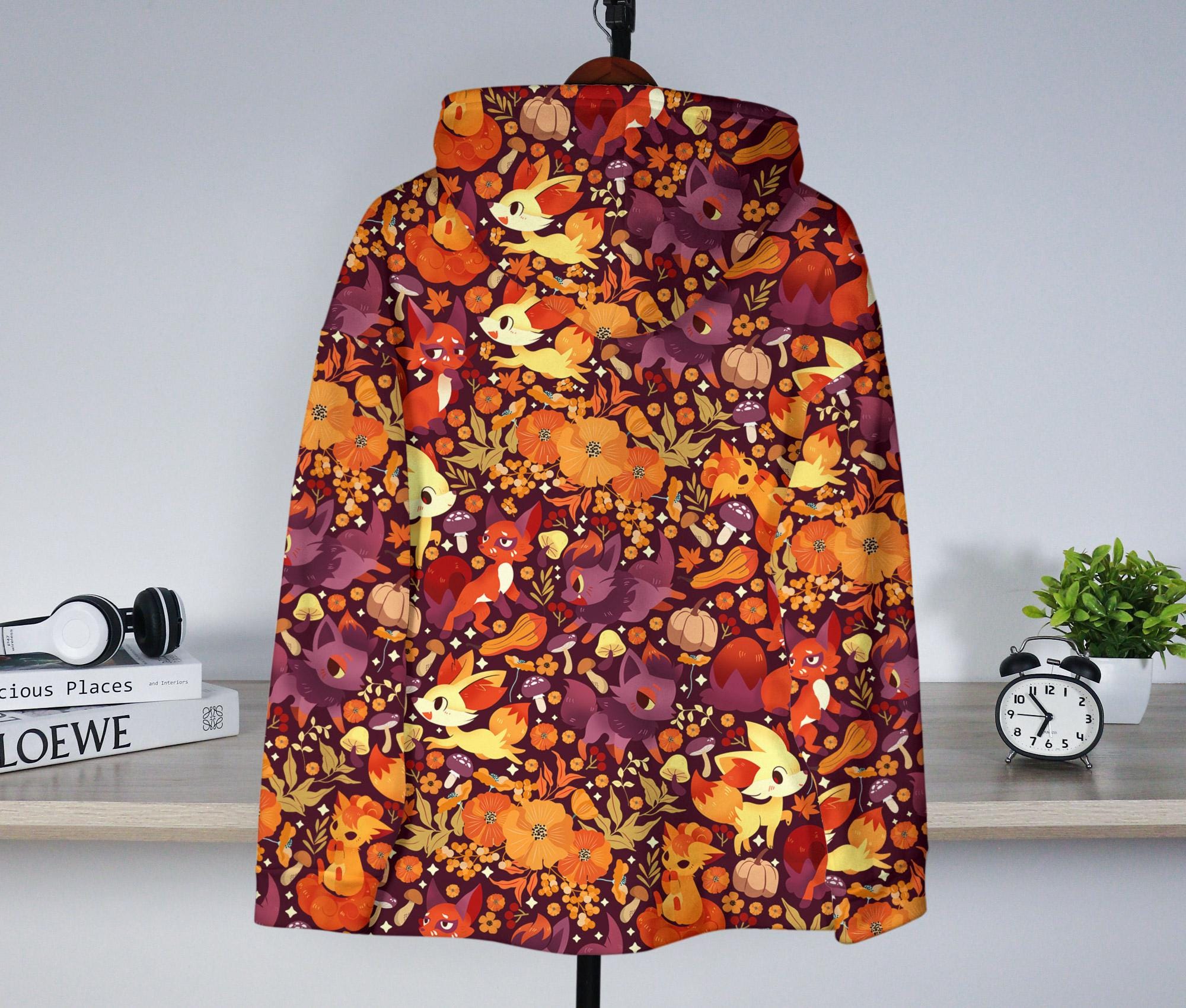 il_2000xN.7178883989_991z-1.jpg Vulpix Hoodie, Cozy Kawaii Hoodie, Cute Unisex Hoodie, Trendy Graphic Hoodie, Funny Sweatshirt, Winter Outfit, Christmas Gift