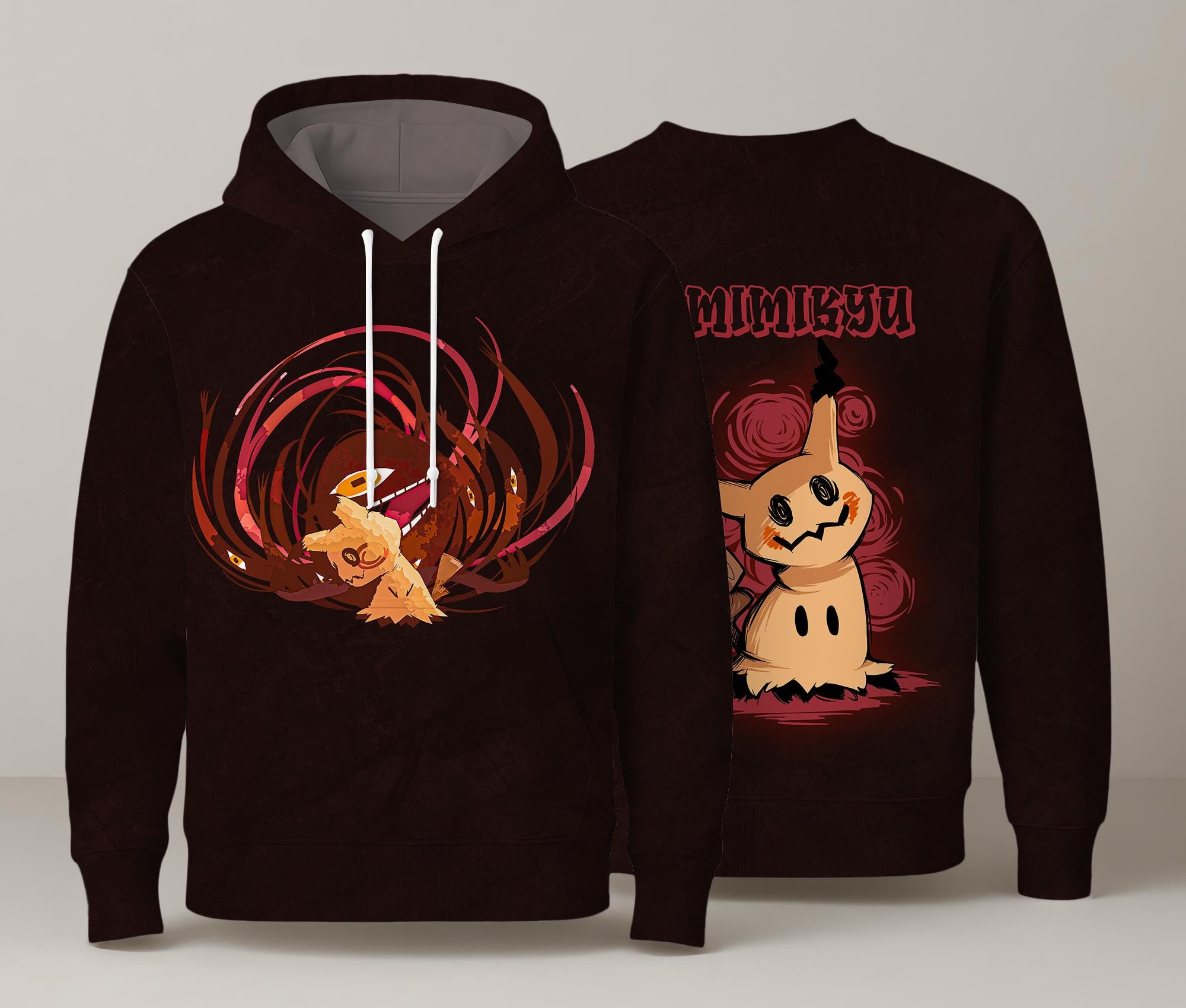 Mimikyu Hoodie, Creepy Cute Anime Hoodie, Kawaii Ghost Hoodie Unisex, Funny Graphic Sweatshirt Gift, Trendy Mimikyu Shir Gift