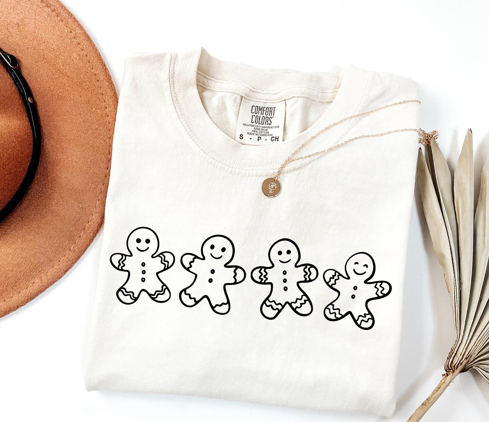 il_2000xN.7183845346_e0sp.jpg Christmas Gingerbread Cookies Shirt : Festive Holiday Outfit, Womens Xmas Graphic Tee