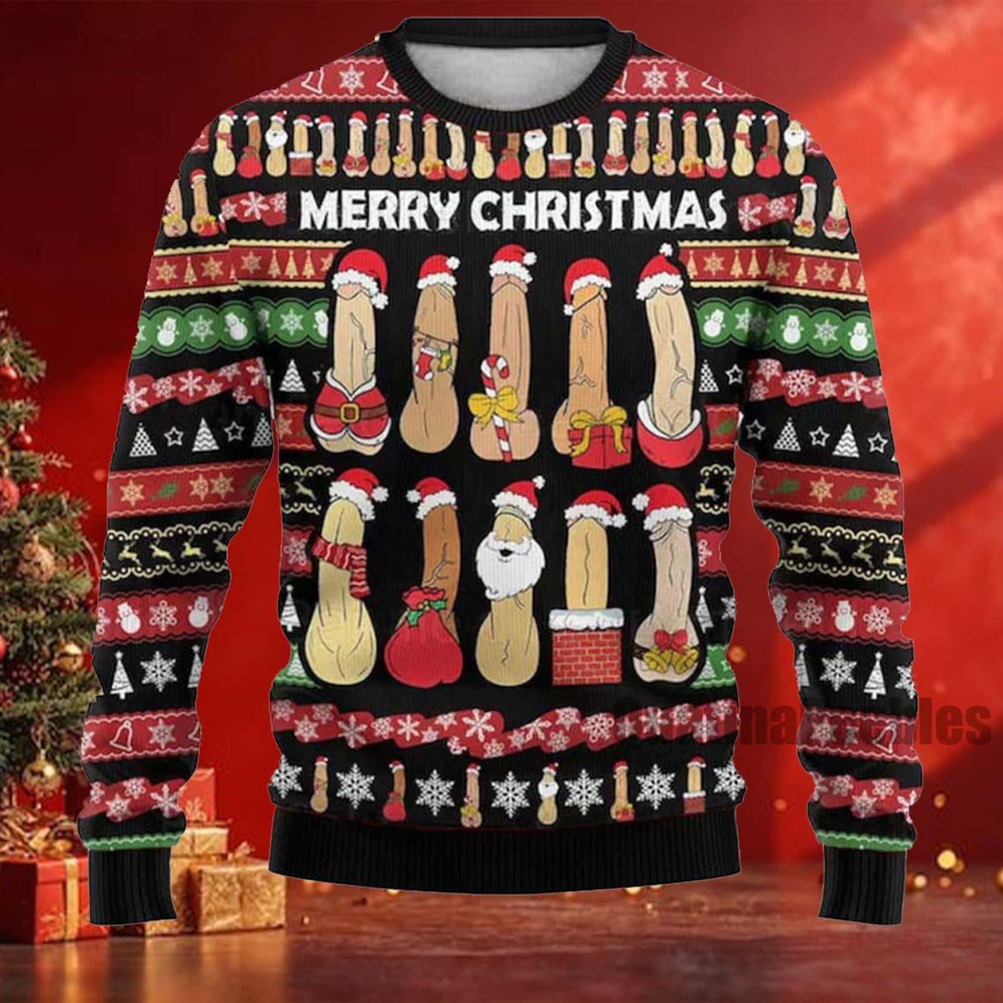 Funny Christmas Dirty Ugly Christmas Sweater, Retro Vintage  Dirty Unisex Ugly Sweater, Funny Sweater for Family, Christmas Ugly Sweater