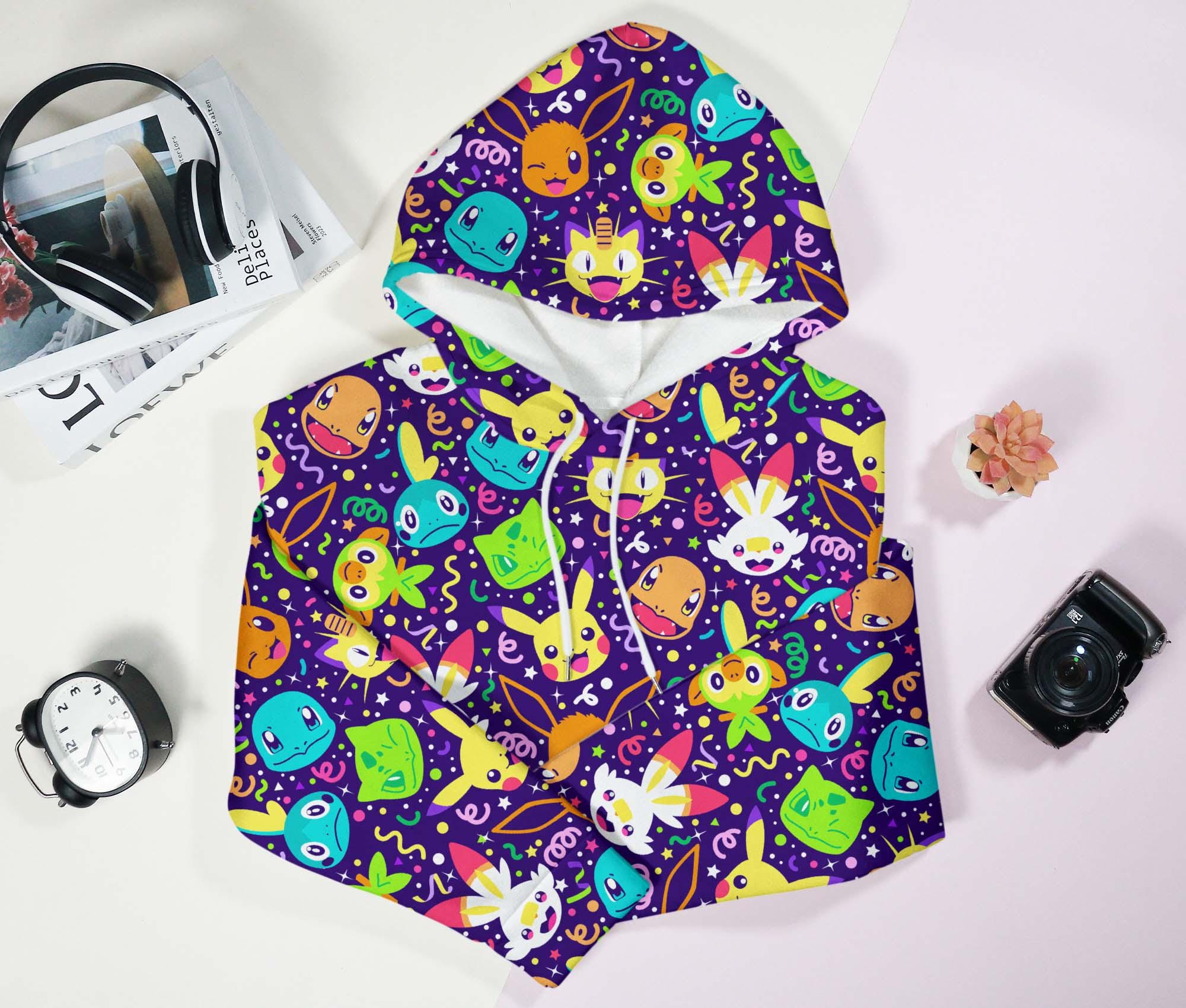 Bulbasaur Squirtle Hoodie, Cute Bulbasaur Graphic Hoodie, Kawaii Unisex Hoodie, Funny Squirtle Squad Sweatshirt, Christmas Hoodie Gifts