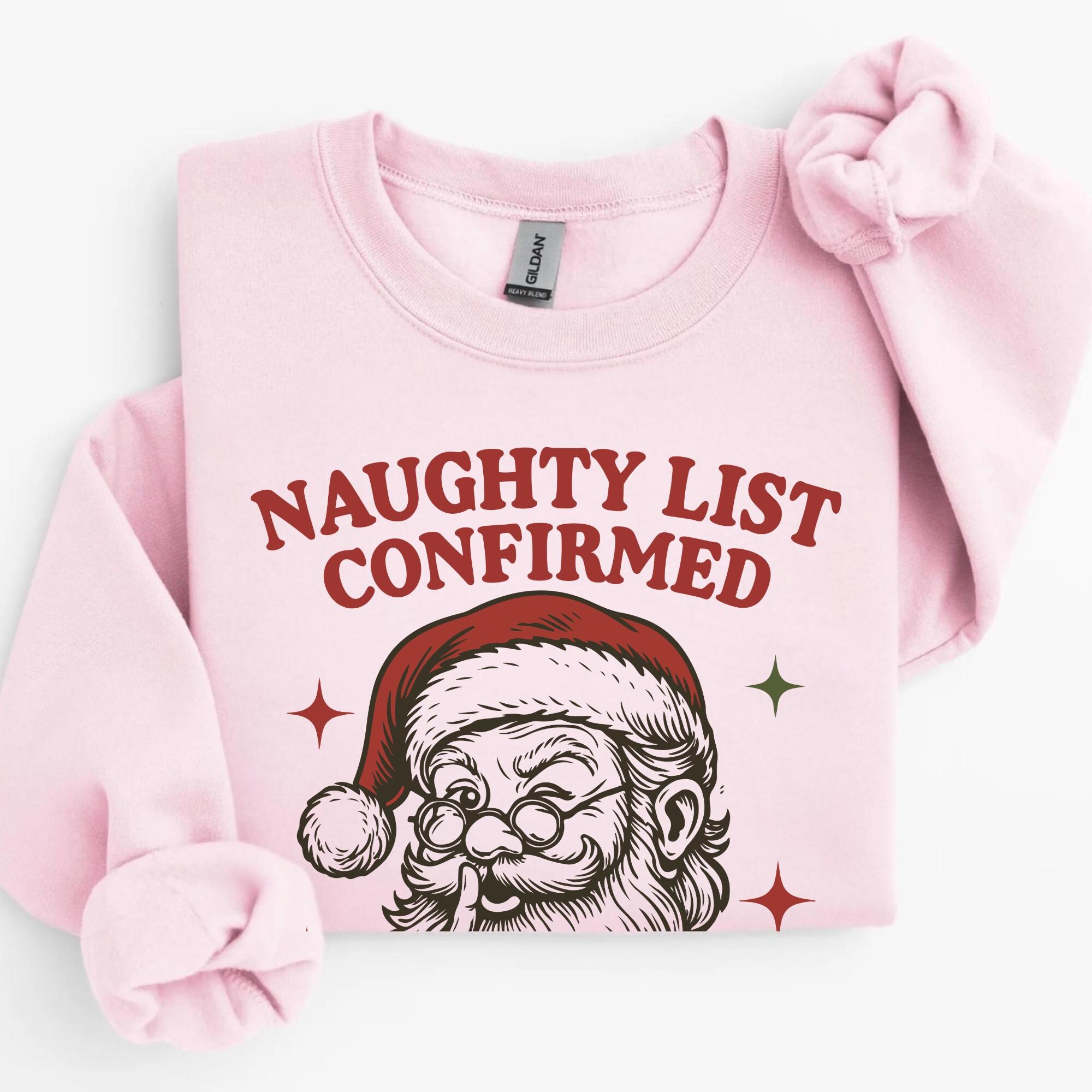 il_2000xN.7189255516_gfot-3.jpg Naughty List Crewneck Sweatshirt | Funny Christmas Sweatshirt, Holiday Gift, Cozy Pullover, Santa Design, Unisex Sweatshirt