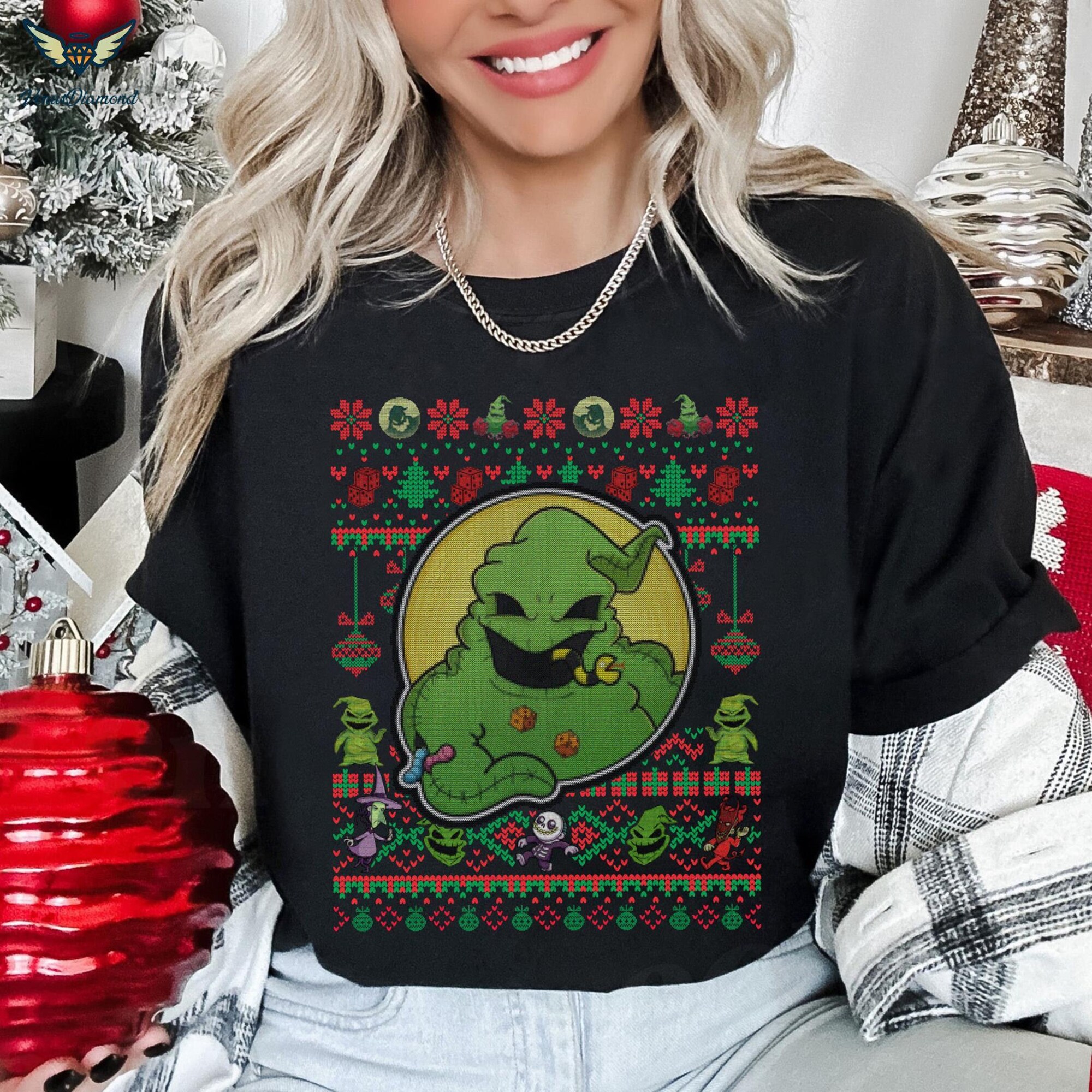 il_2000xN.7189382328_2s2u-3.jpg Oogie Boogie Ugly Christmas Sweatshirt, Oogie Boogie Christmas Shirt, Nightmare Christmas Shirt, Oogie Boogie Shirt, Christmas Gifts