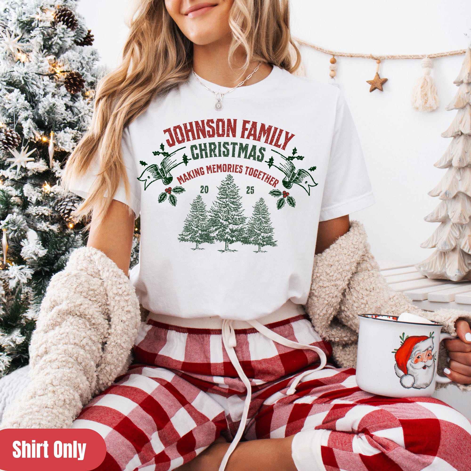 Custom Family Christmas Shirts, Matching Family Christmas Tshirt, Personalized Name Christmas Shirt, Gift For Mom, Group Shirts
