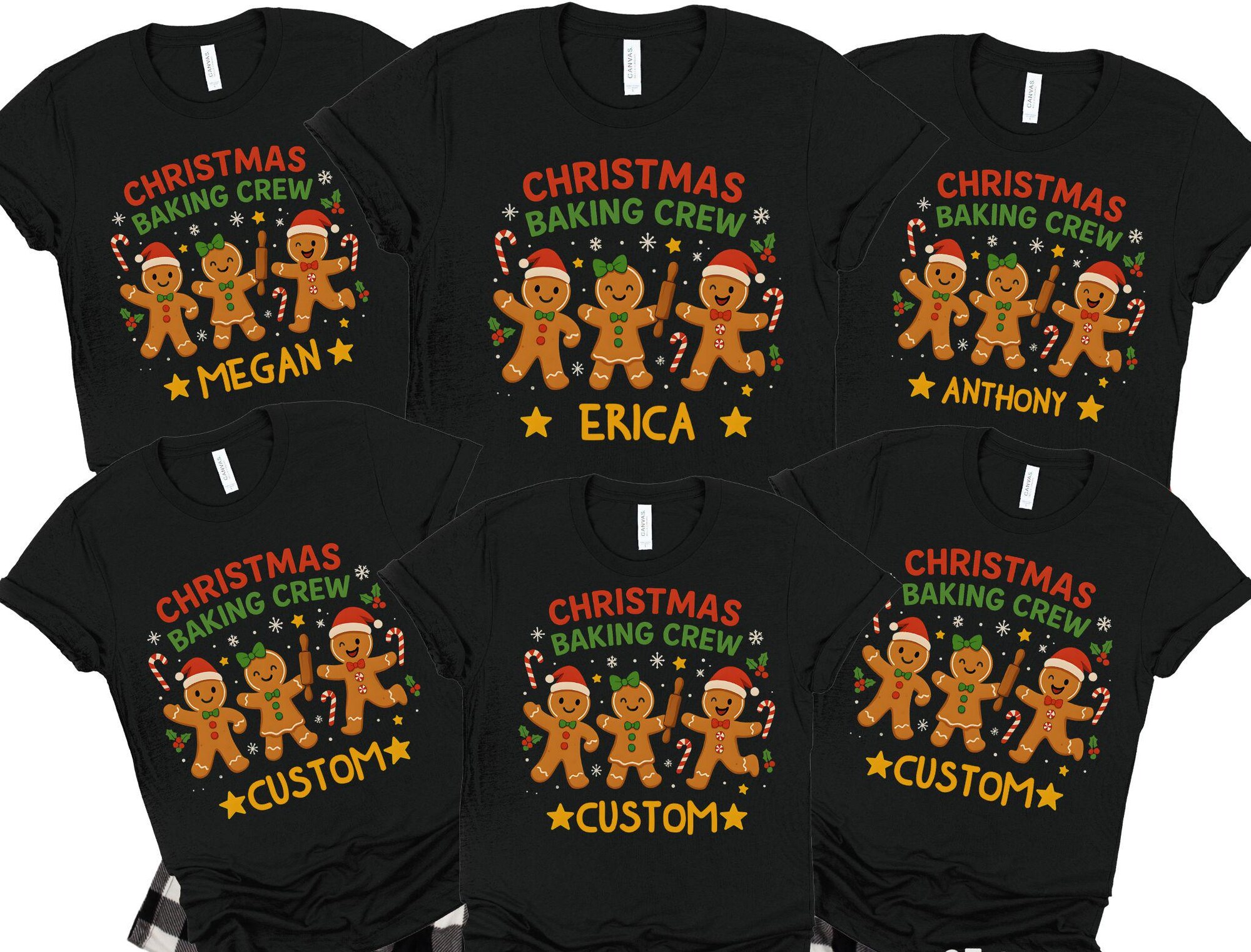 il_2000xN.7189753185_jjxw.jpg Personalized Gingerbread Christmas Baking Crew Shirt, Christmas Cookie Crew Tshirt, Matching Family Tee, Family Christmas T-shirt, Matching