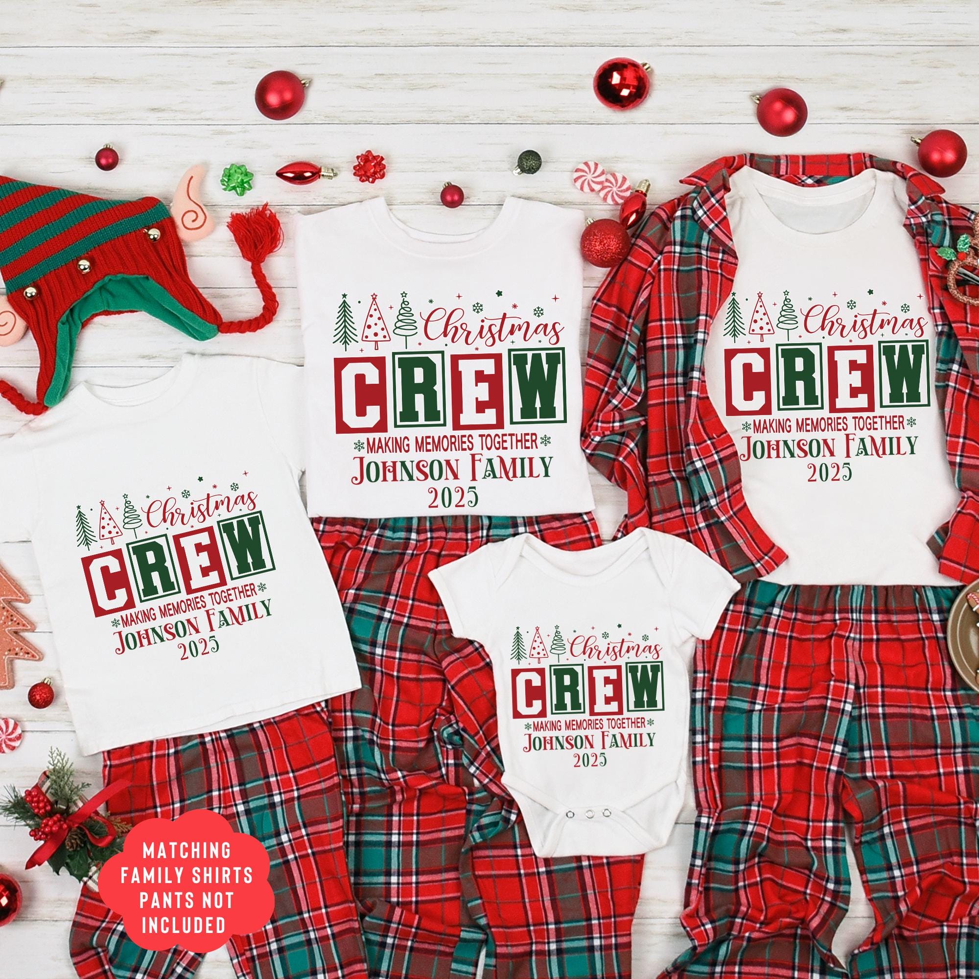 Family Christmas Name Shirt, Monogrammed Family Christmas Shirt, Personalized Christmas Family T-Shirt, Custom Christmas Shirt With Name