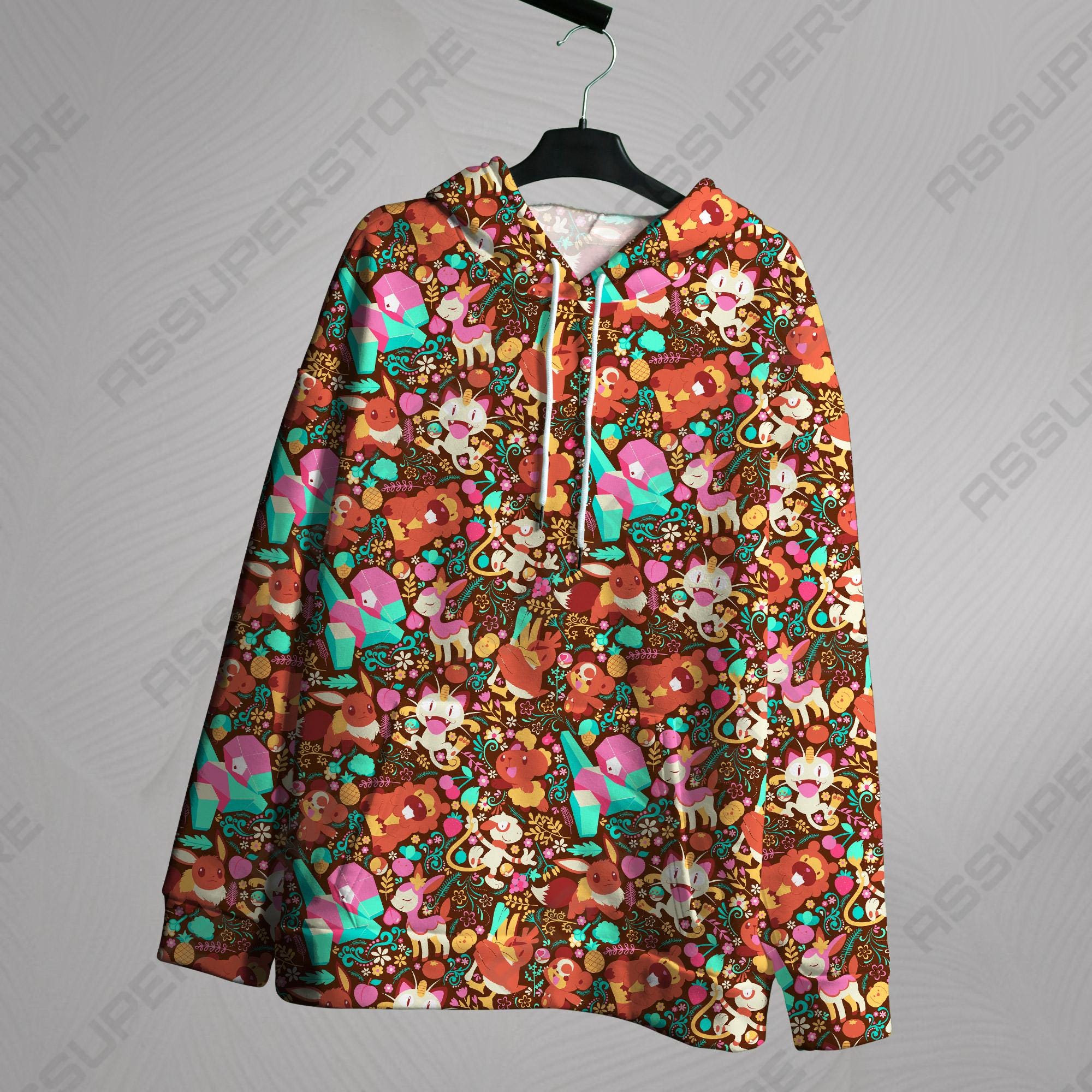 Duck and Fox Hoodie, Cute Graphic Sweatshirt Unisex, Kawaii Funny Hoodie Gift for Birthday Christmas