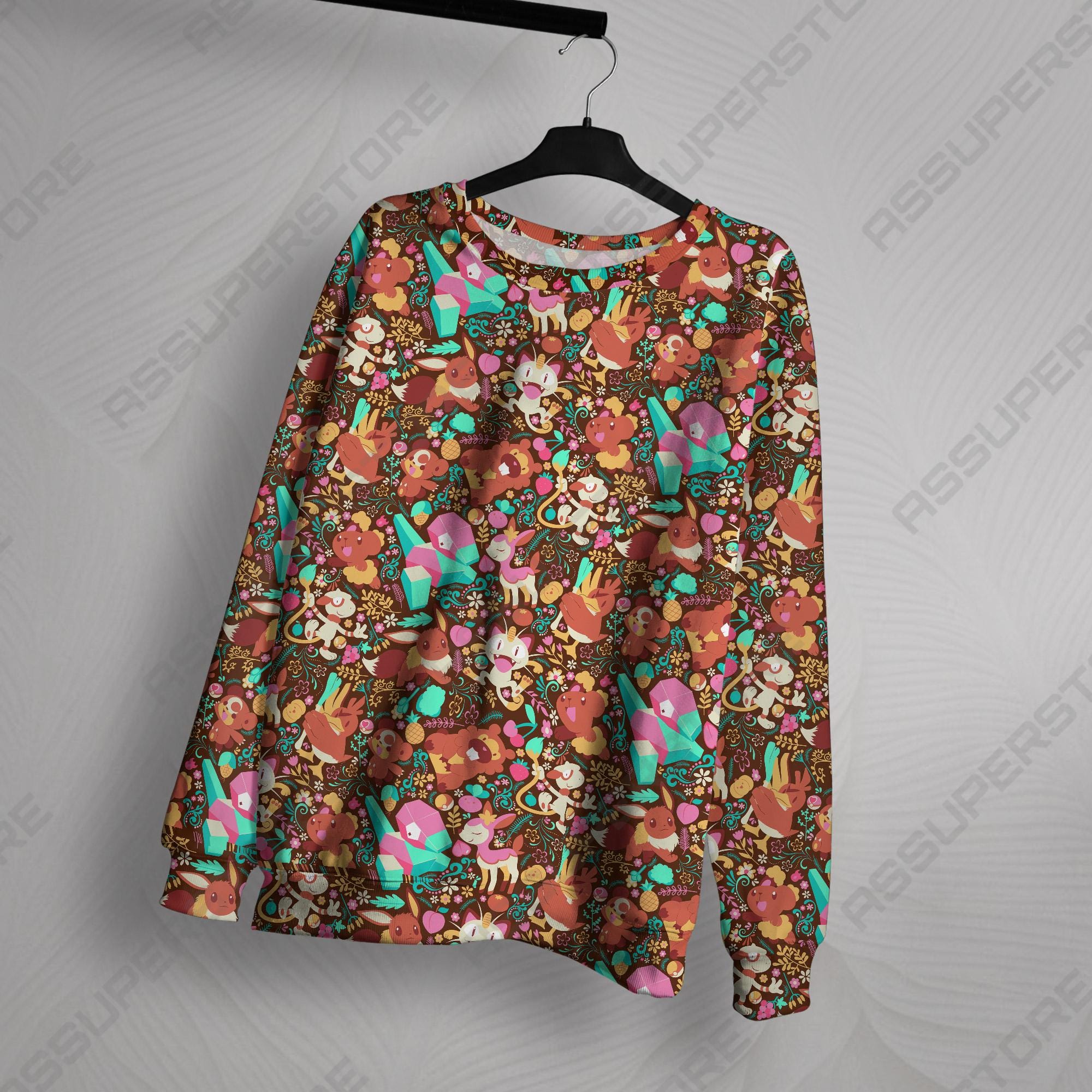 il_2000xN.7193910961_3rp8-2.jpg Duck and Fox Hoodie, Cute Graphic Sweatshirt Unisex, Kawaii Funny Hoodie Gift for Birthday Christmas