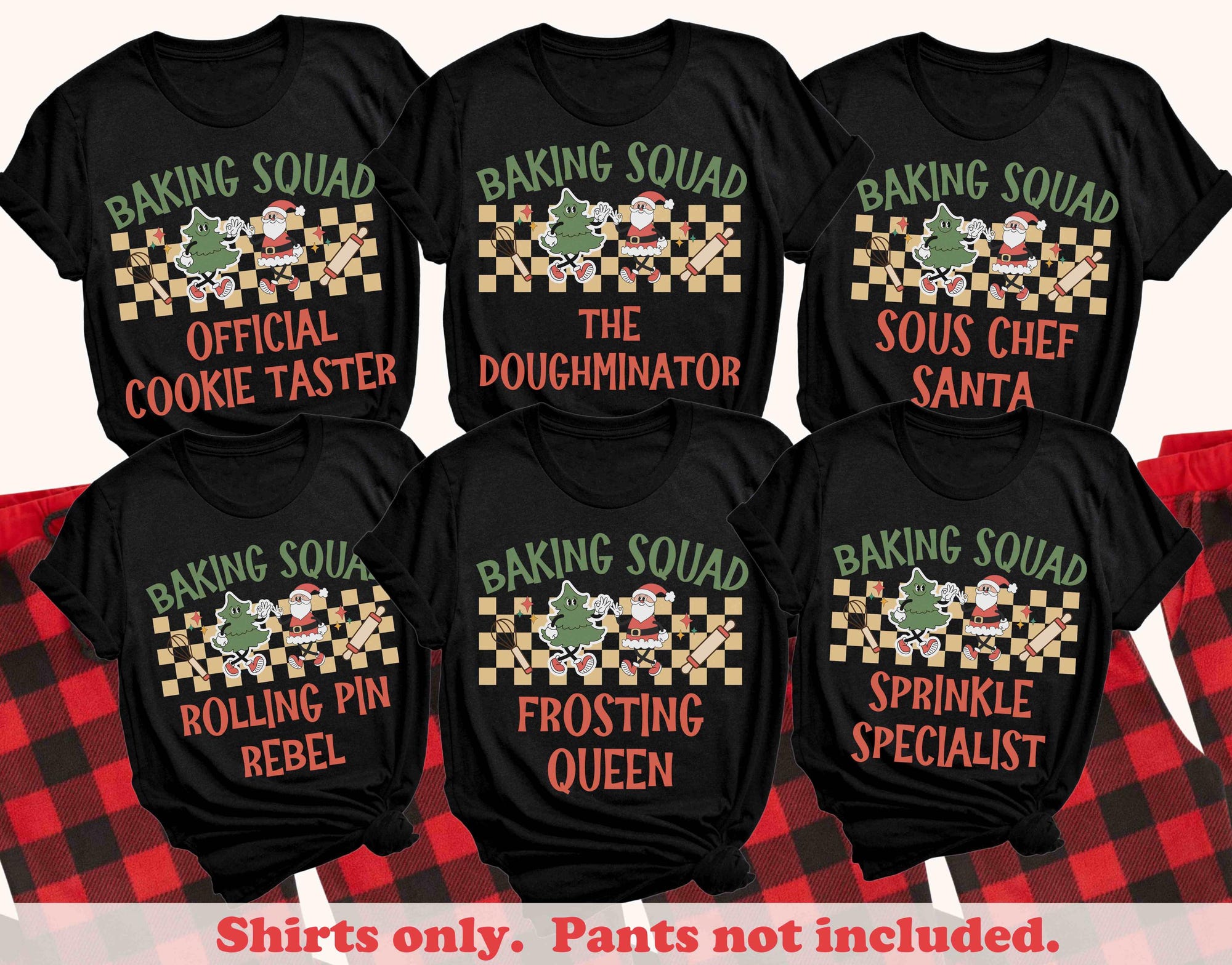 Christmas Baking Shirts Christmas Cookie Shirt Matching Family Shirts Family Christmas Shirt Baking Crew Shirts Christmas Pajamas PJs Tops
