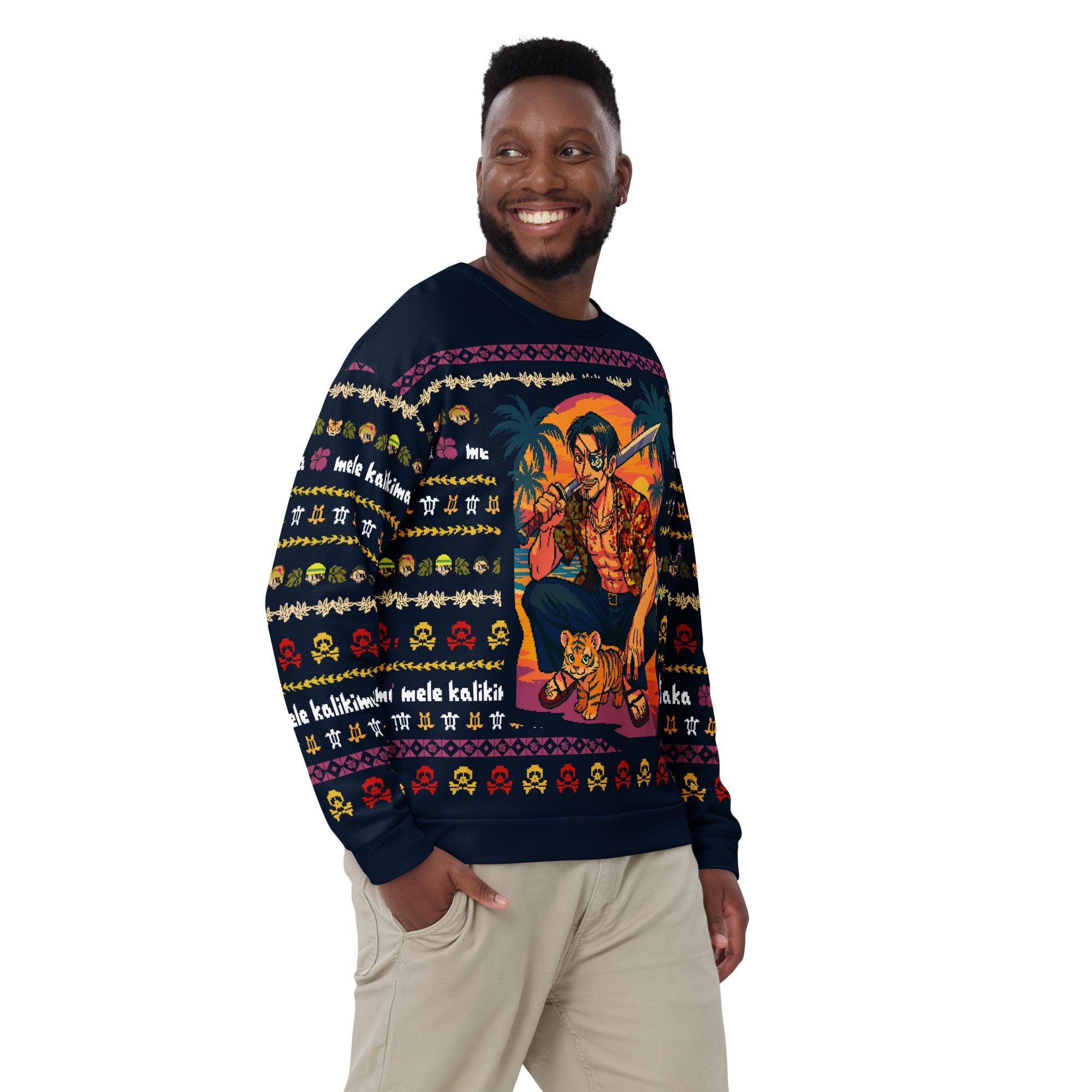 il_2000xN.7199253582_b0e7.jpg Majima Ugly Christmas Sweater: Like a Dragon Gamer Holiday Cosplay