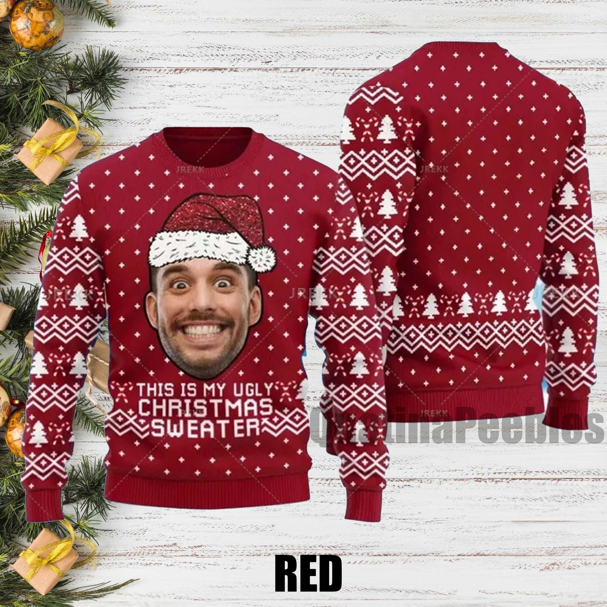 Custom Face This Is My Ugly Sweater Personalized Photo Ugly Sweater, Personalized Xmas Ugly Sweater, Christmas Gift For Men Women Kid