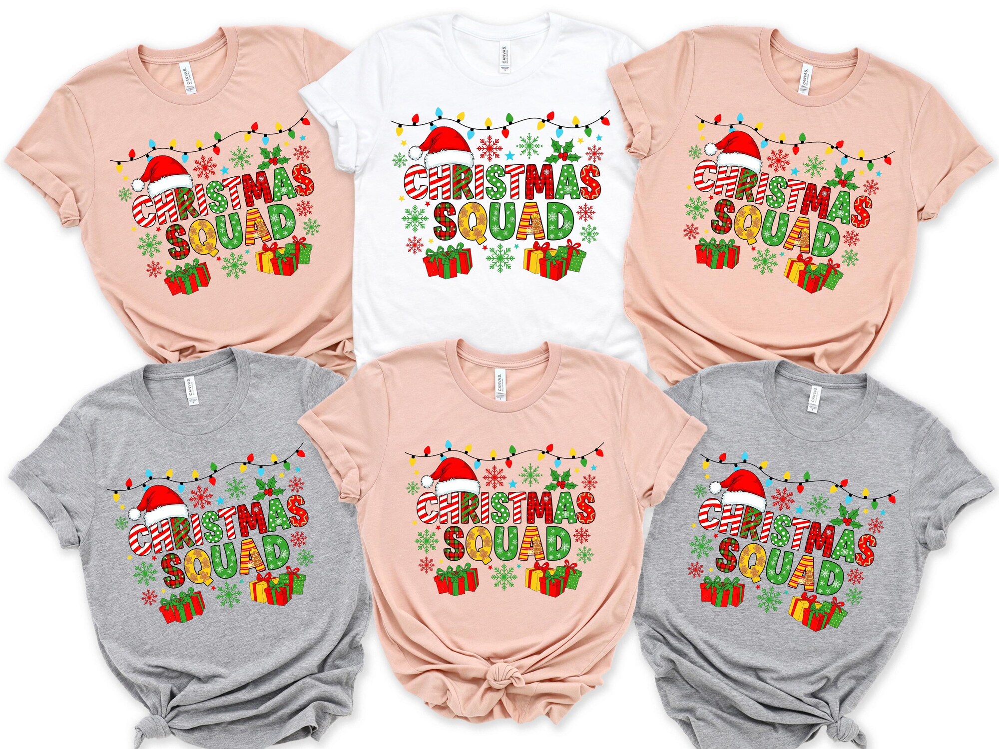 Funny Christmas Squad Shirt, Cute Family Matching Holiday Group Tee
