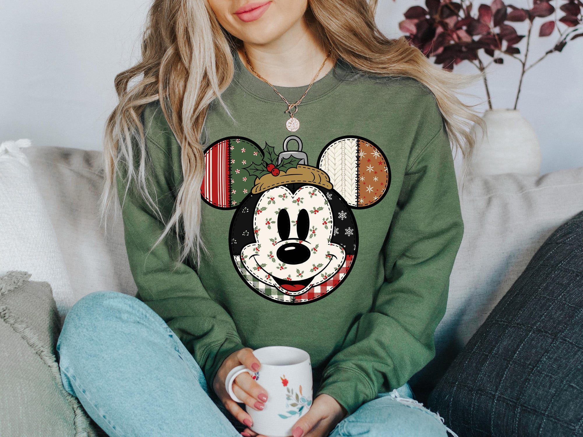 Mickey Mouse Christmas Sweatshirt: Magic Kingdom Holiday Crewneck