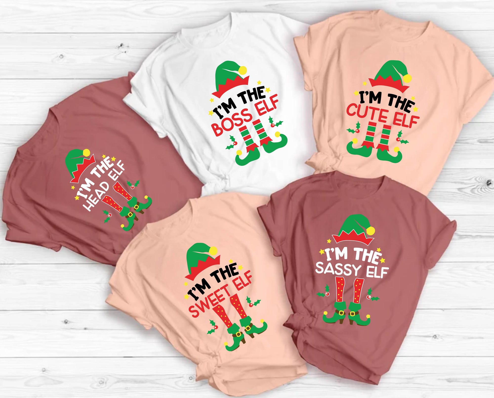 il_2000xN.7207209591_9byg-1.jpg Custom Elf Family Christmas Shirt, Matching Family Xmas Shirt, I'm The Sassy Elf Shirts, Family Xmas Elf Squad Tee, I'm The Boss Elf Shirt
