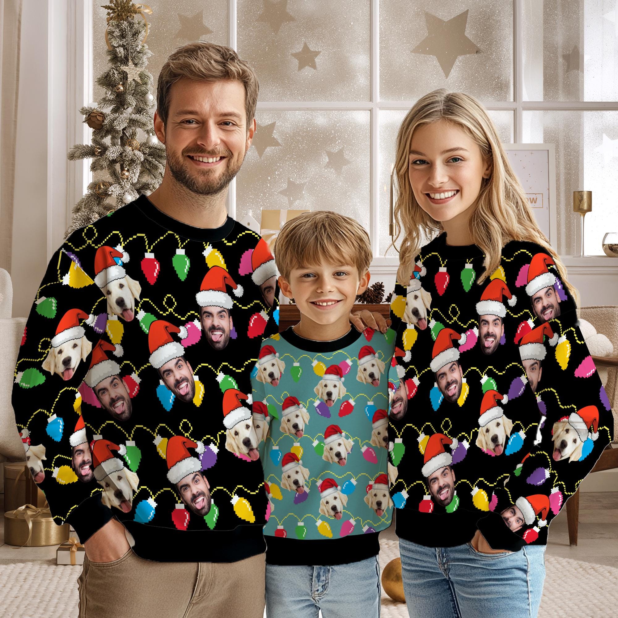il_2000xN.7208762788_42on.jpg Custom Christmas Ugly Sweater,Personalize Face Sweatshirt,Funny Sweatshirt for Family/Friends,Christmas Ugly Sweater Party Christmas Gifts