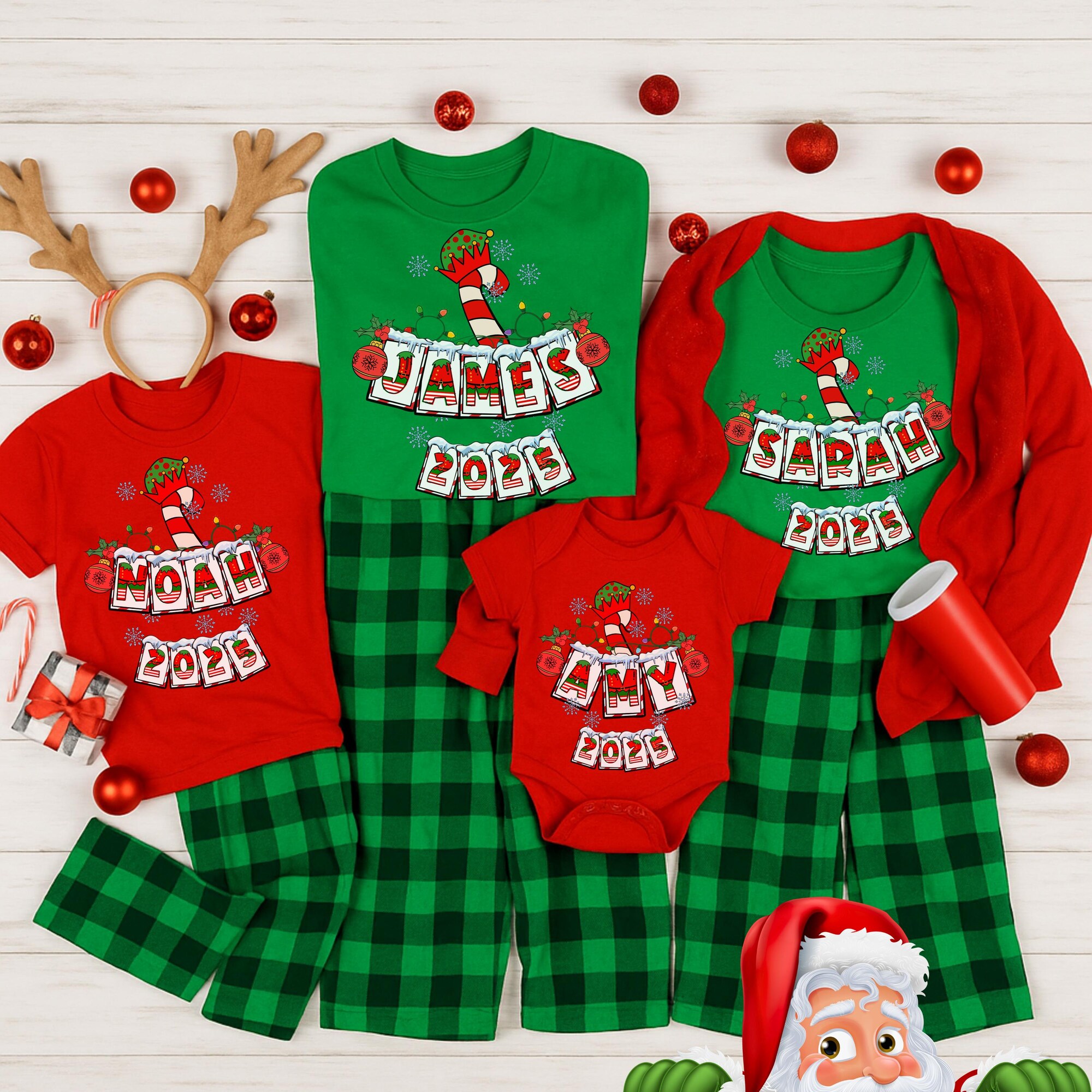 Christmas Family Shirt, Family Christmas Shirts, Matching Holiday Outfit, Custom Name Shirt, Family Pajamas, Personalized Christmas Family
