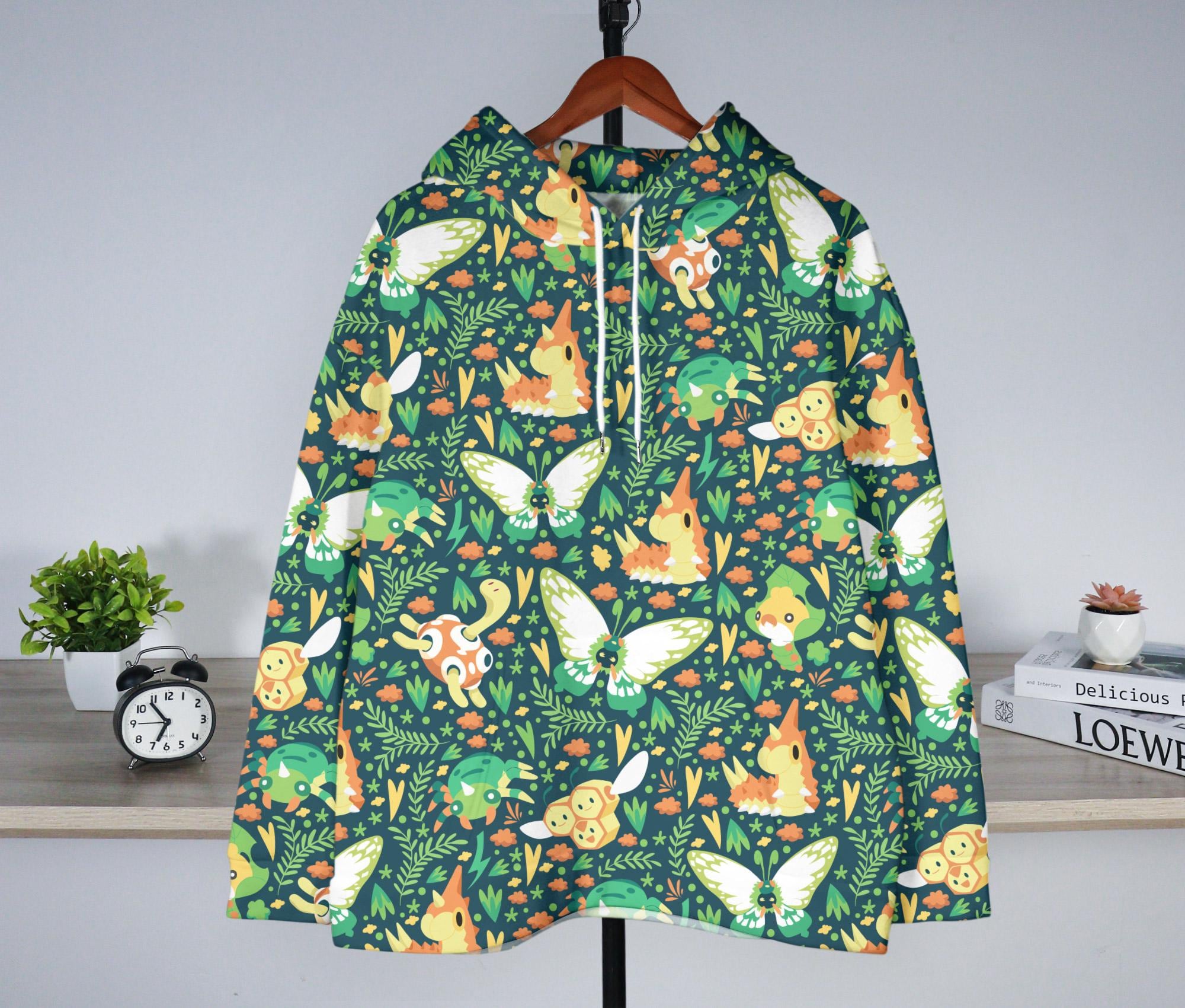 il_2000xN.7214841712_c99n-3.jpg Shuckle and Butterfree Hoodie, Kawaii Graphic Hoodie, Cute Unisex Hoodie, Funny Sweatshirt, Trendy Crewneck Hoodie Gift