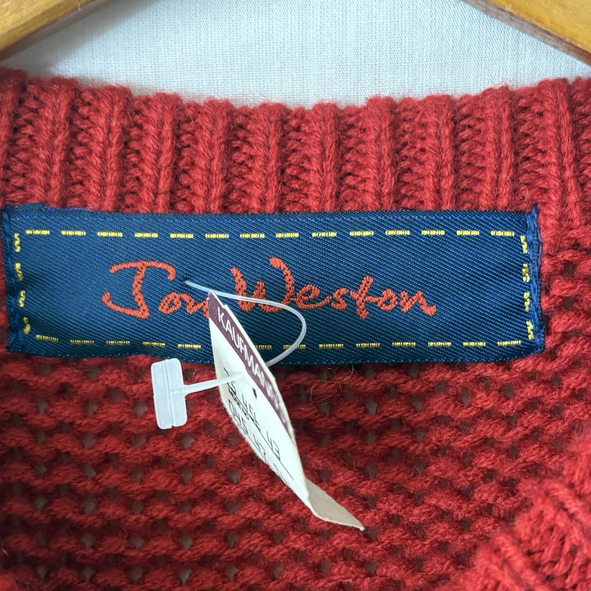 il_2000xN.7218838224_7jod.jpg NWT Jon Weston Christmas Sweater L Red Reindeer Snowflake Kevin Home Alone