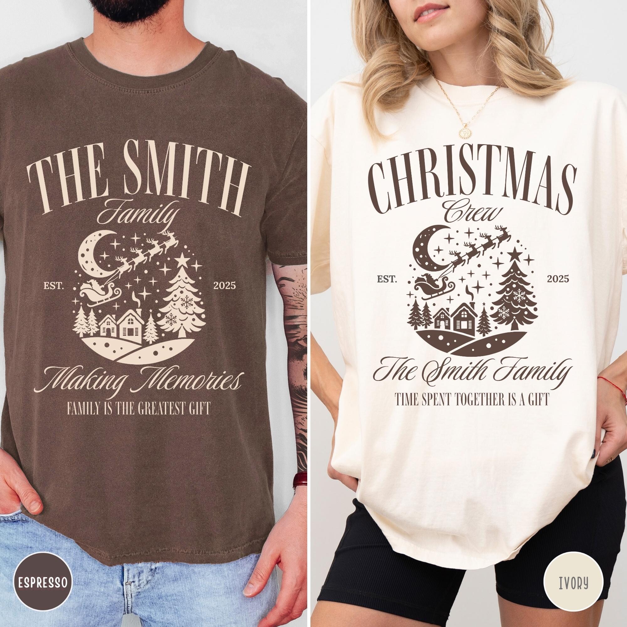il_2000xN.7219094697_doy8-1.jpg Personalized Christmas Family Shirts, Comfort Colors® Matching Family T-Shirts, Custom Name Christmas Shirt, Xmas Family Reunion T-Shirts