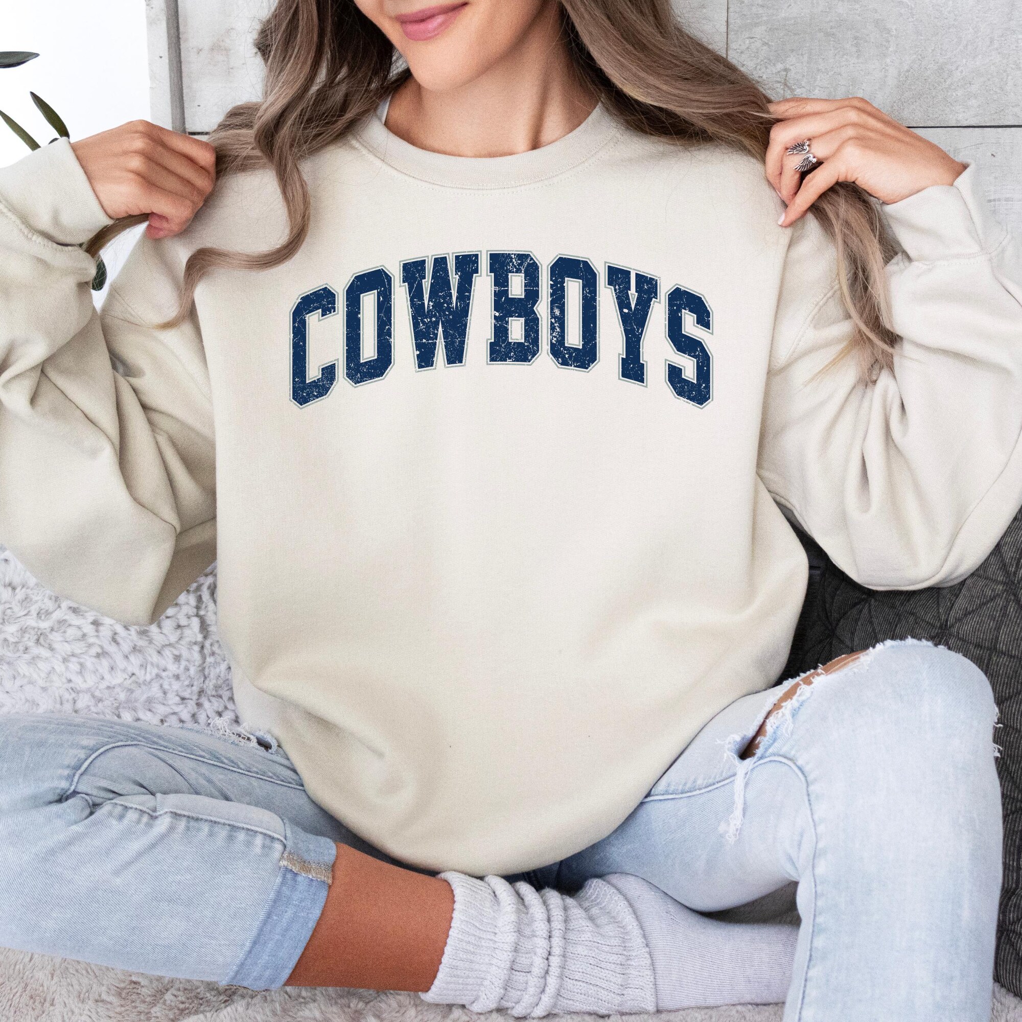 il_2000xN.7220210035_ig8o.jpg Dallas Cowboys Vintage Style Sweatshirt, Dallas Football Shirt, Cowboy Sweatshirt, Dallas Shirt, Football Shirt, Dallas Fans Gift, Cowboys
