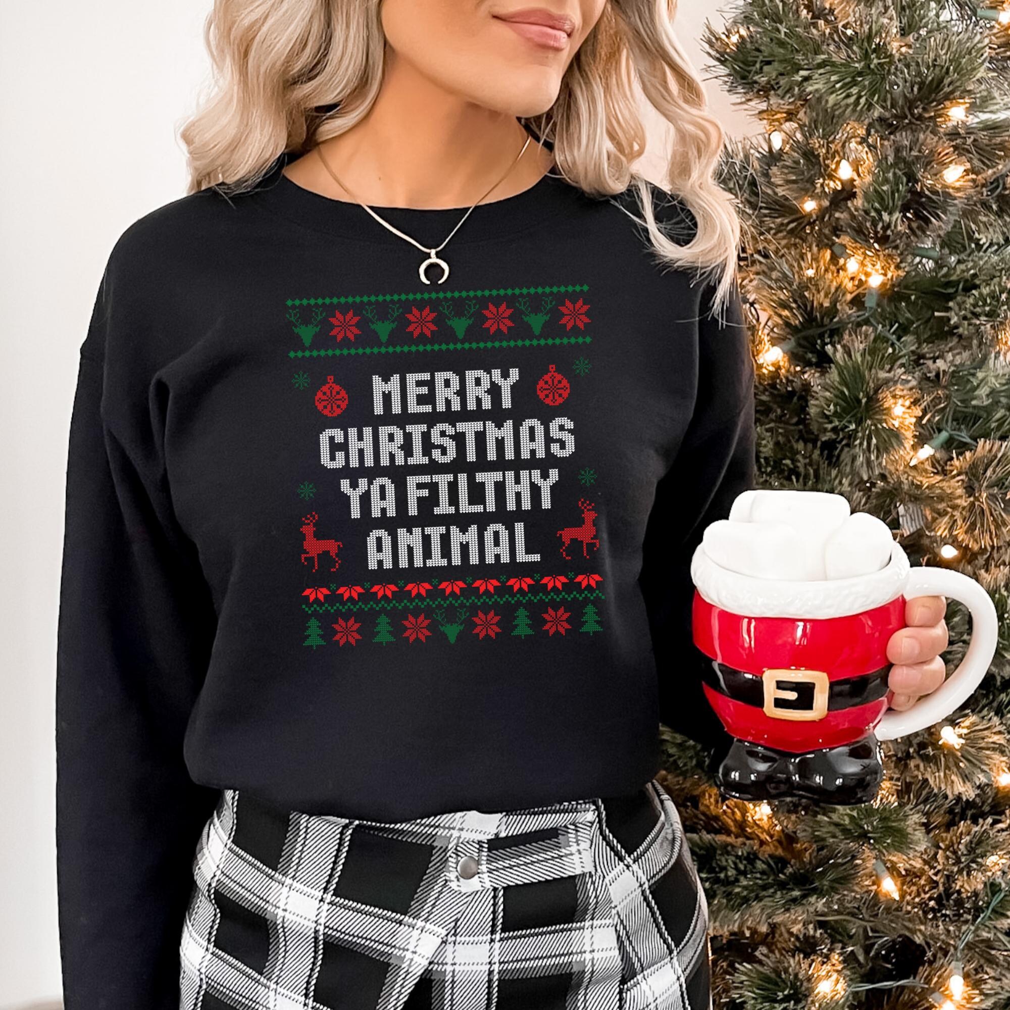 il_2000xN.7220272126_i0cy.jpg Home Alone Movie Family Matching Christmas Sweatshirt, Christmas Ya Filthy Animal Shirts, Christmas Group Shirts , Family Christmas Shirts