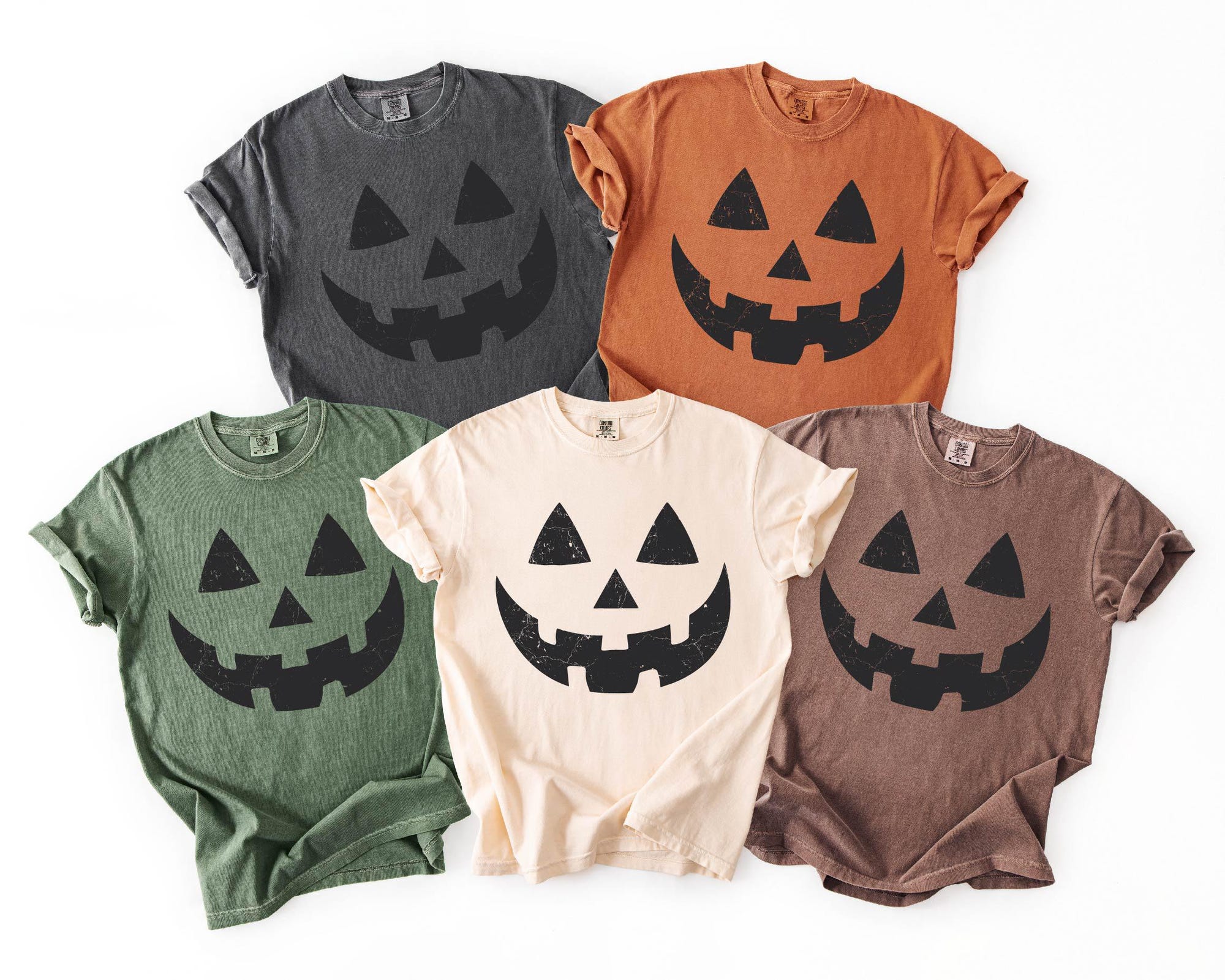Comfort Colors®  Pumpkin Face Shirt – Retro Pumpkin Face Shirt – Fall Spooky pumpkin Shirt – Spooky Season Halloween Shirt – Fall Pumpkin