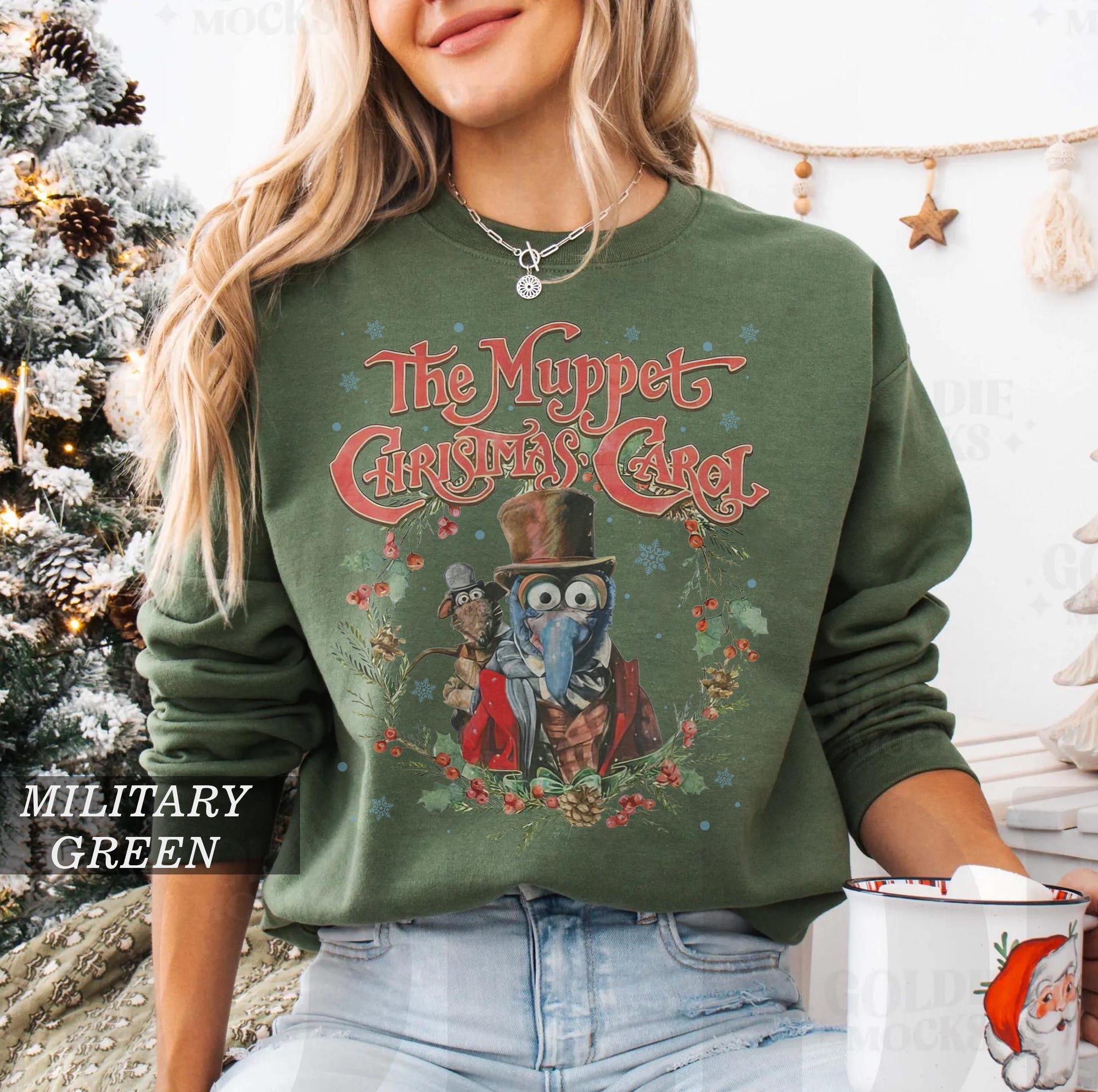 Vintage The Muppet Christmas Carol Sweatshirt, Gonzo Rizzo The Rat T-shirt, Retro Holiday Movie Tee, Funny Christmas 2025 Shirt