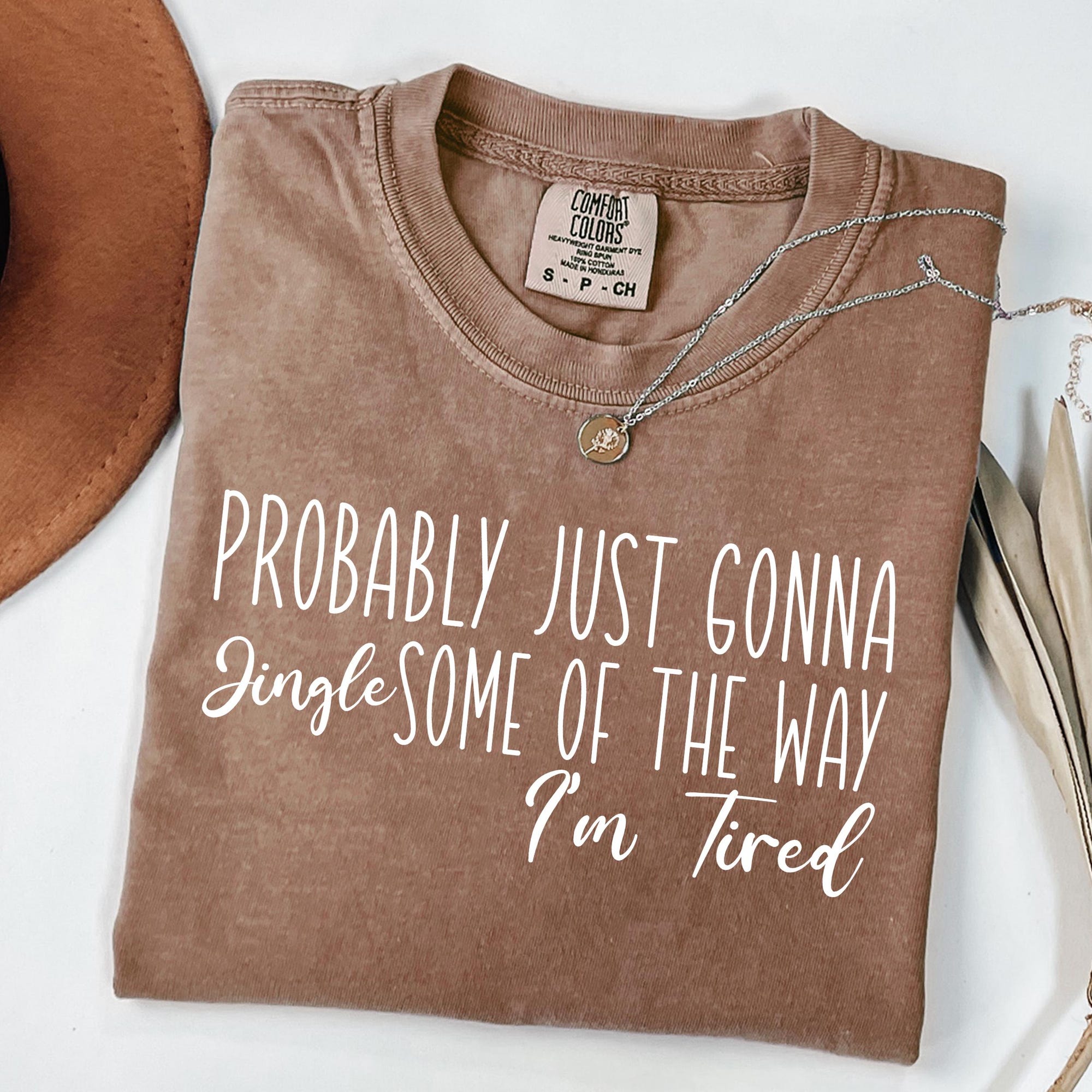 il_2000xN.7224301279_g1ep.jpg Comfort Colors® Christmas Shirt, Probably Just Gonna Jingle Some Of The Way I'm Tired Shirt, Funny Holiday Shirt, Christmas Jingle Shirt